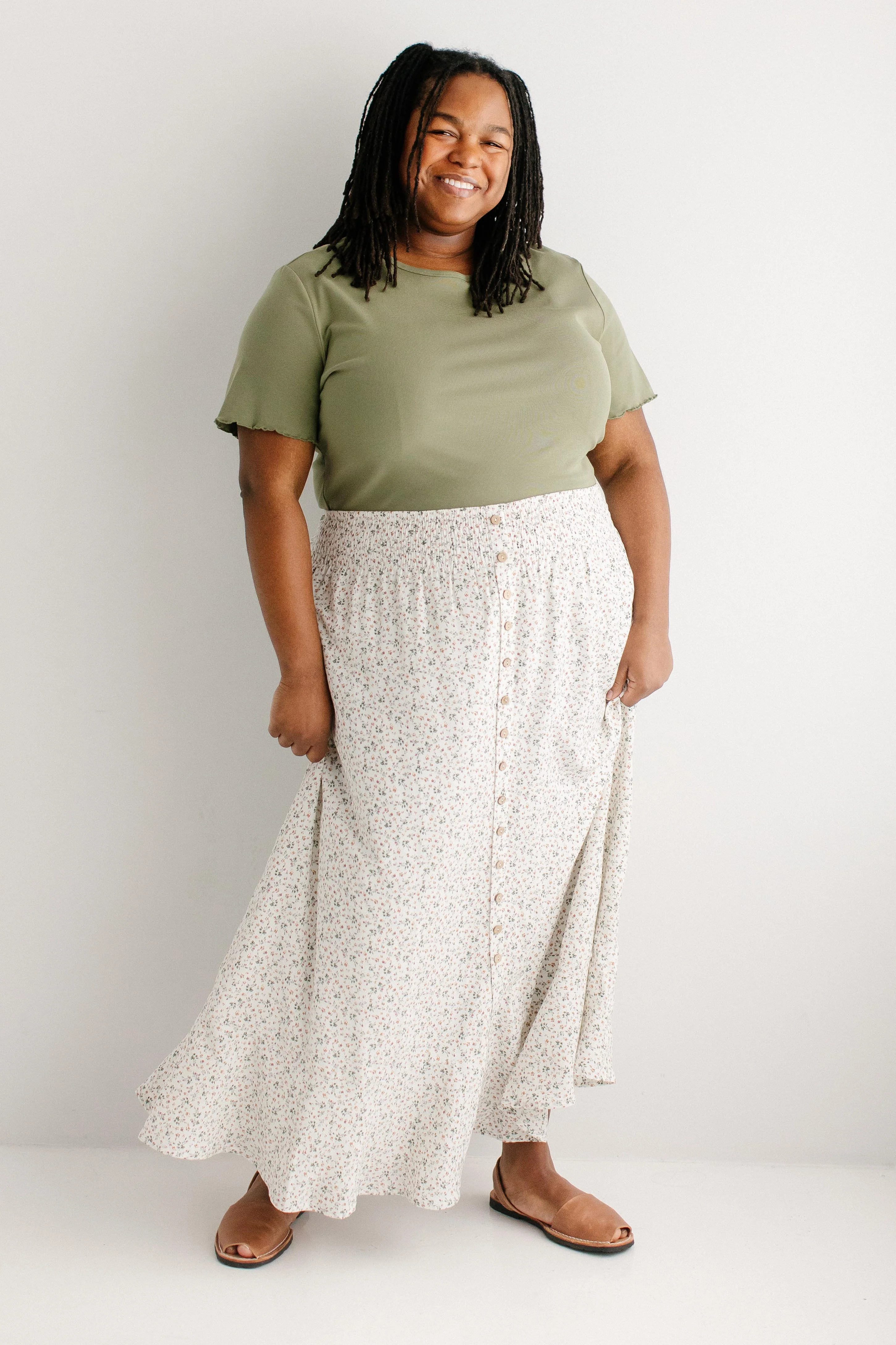 Shauna Ditsy Floral Maxi Skirt - Image 2