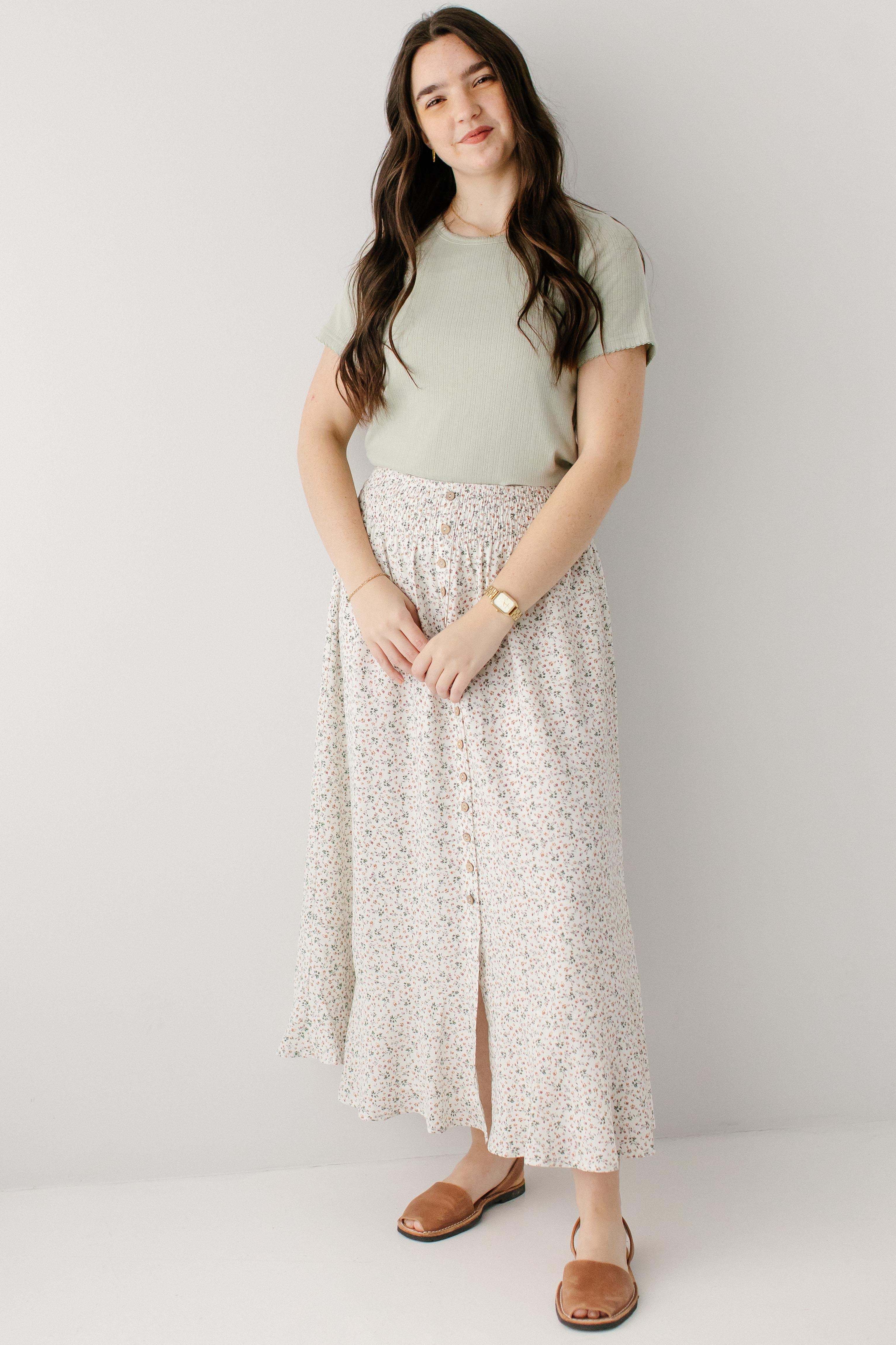 Shauna Ditsy Floral Maxi Skirt - Image 3