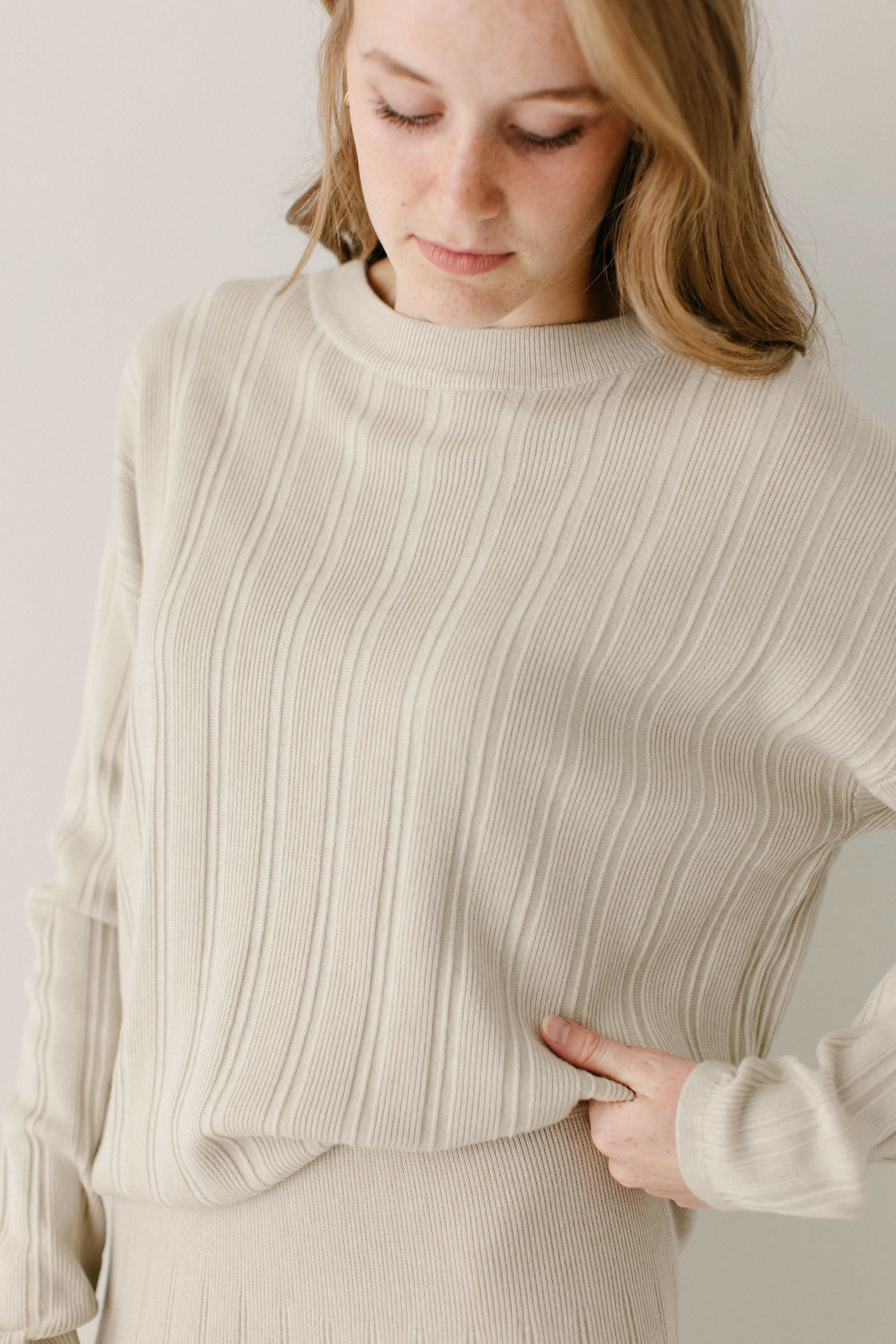 'Sheba' Textured Knit Drop Sleeve Sweater FINAL SALE - Image 3