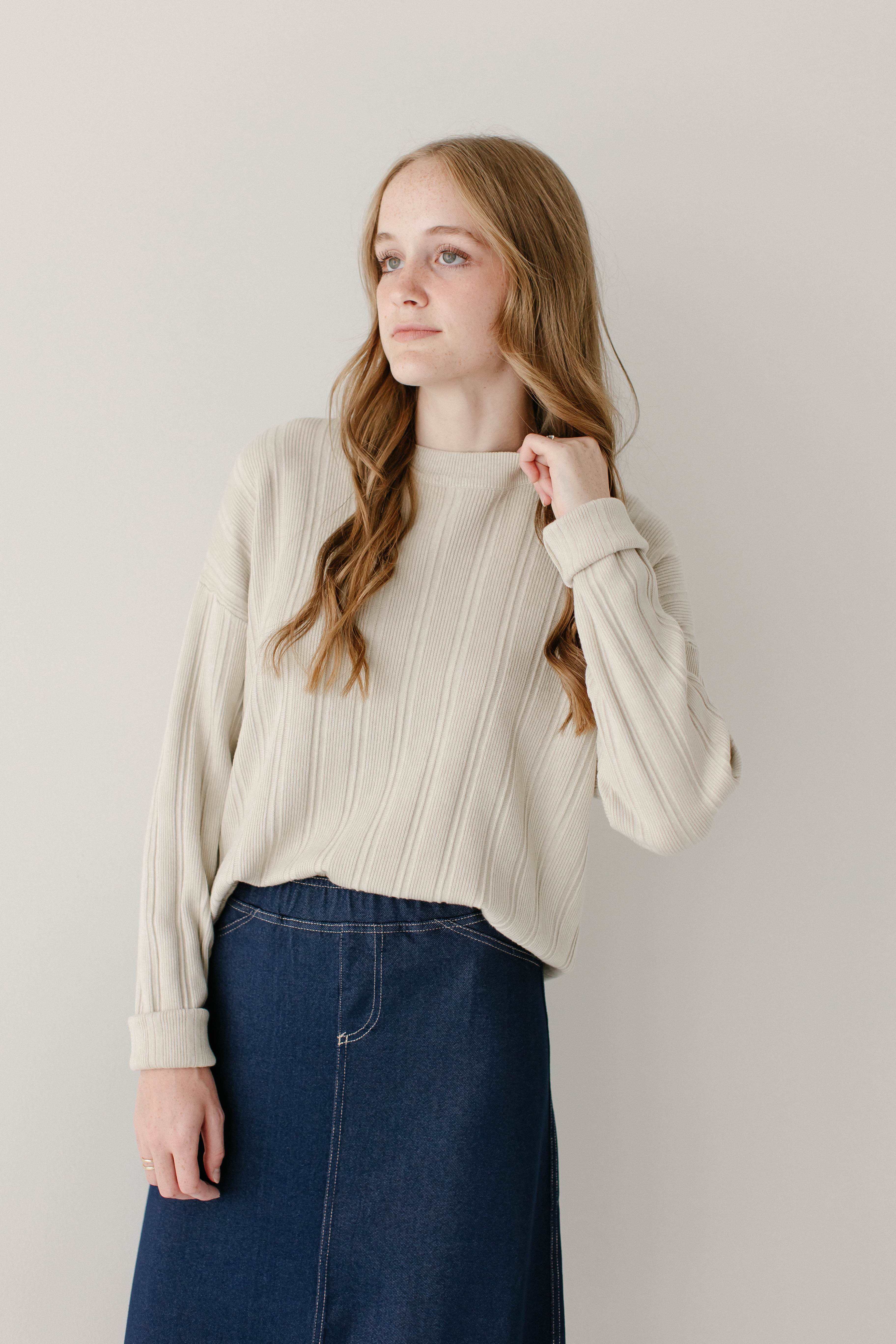 'Sheba' Textured Knit Drop Sleeve Sweater FINAL SALE - Image 4