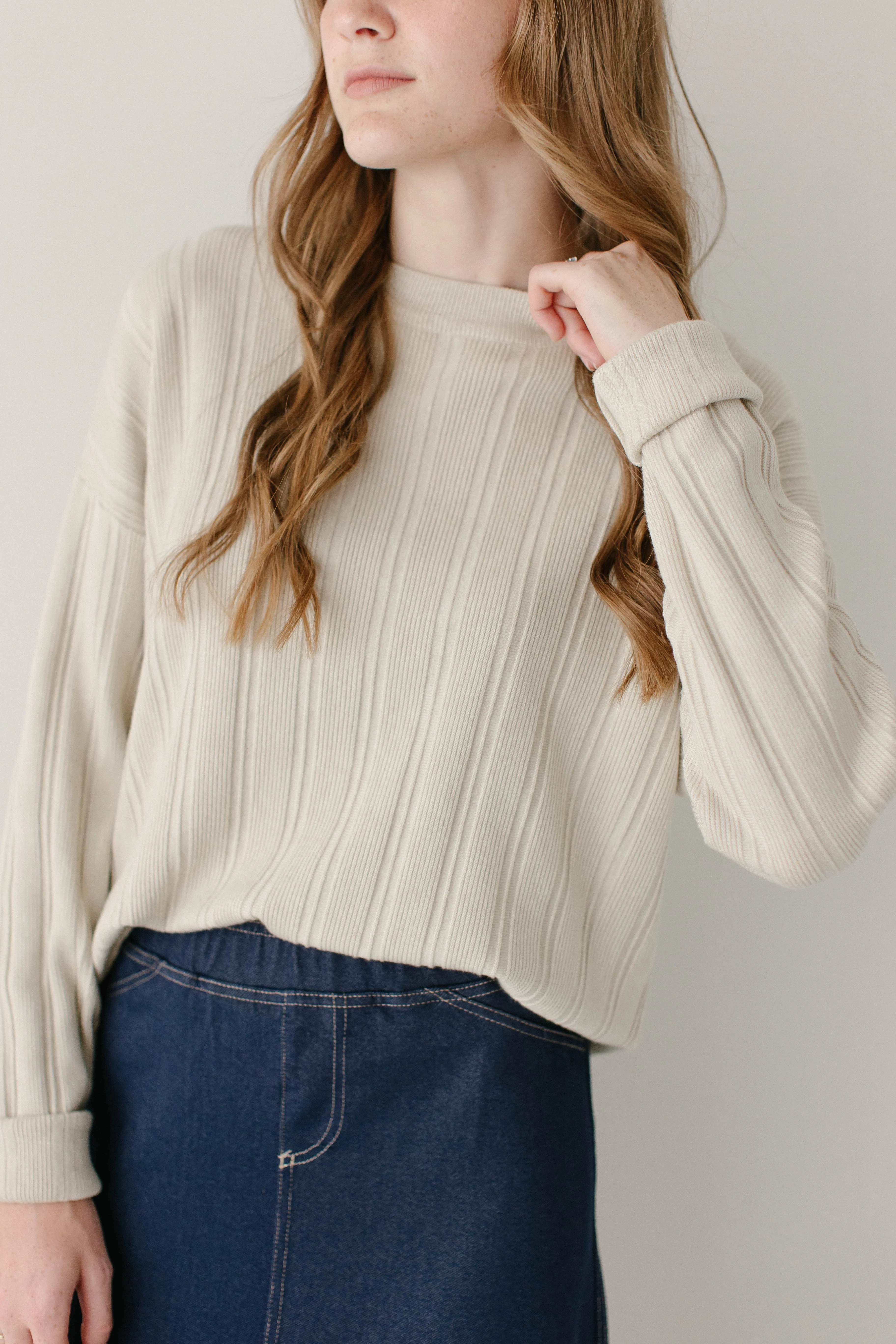 'Sheba' Textured Knit Drop Sleeve Sweater FINAL SALE - Image 5