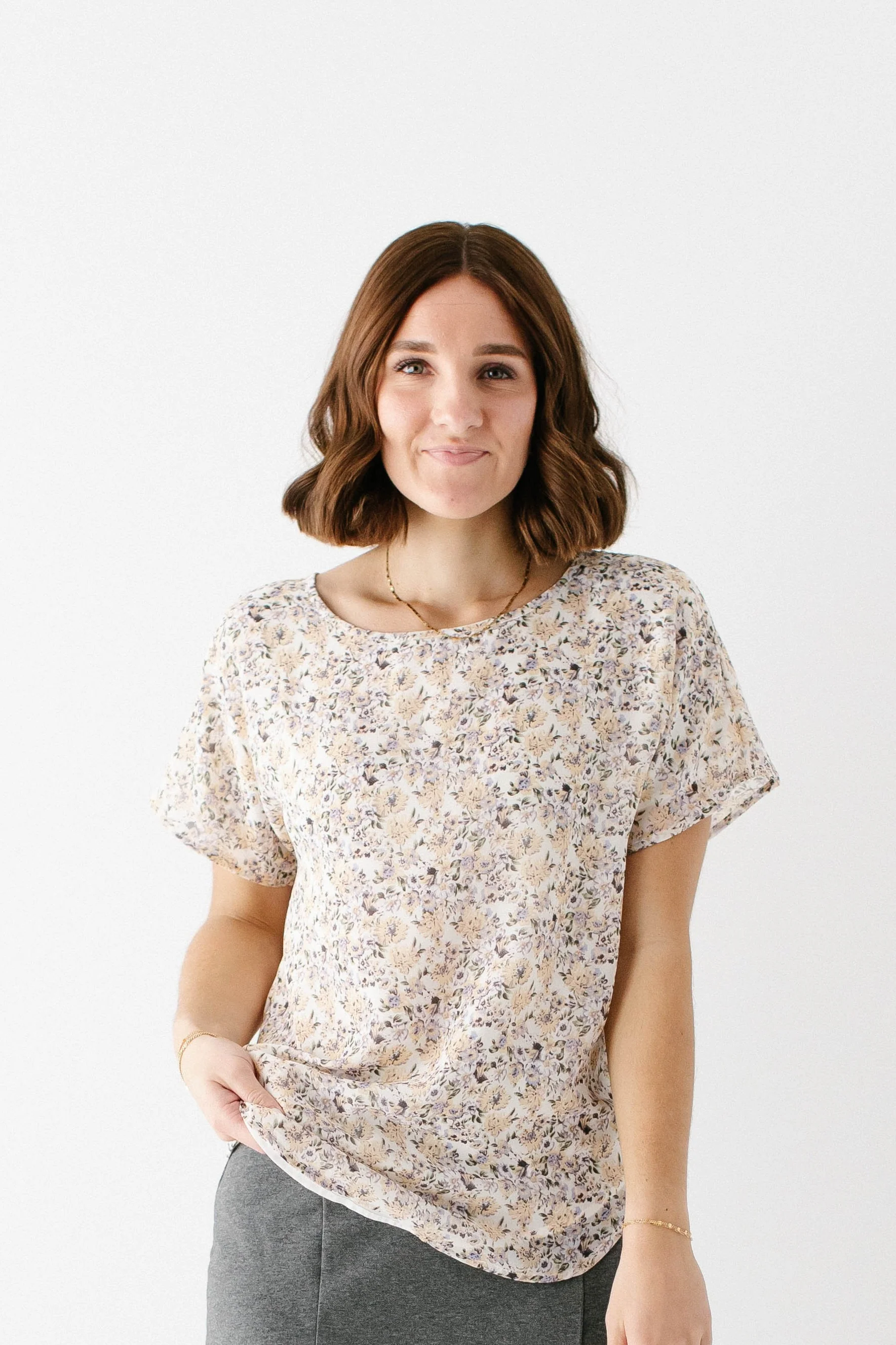 Sheila Dolman Sleeve Floral Print Top FINAL SALE