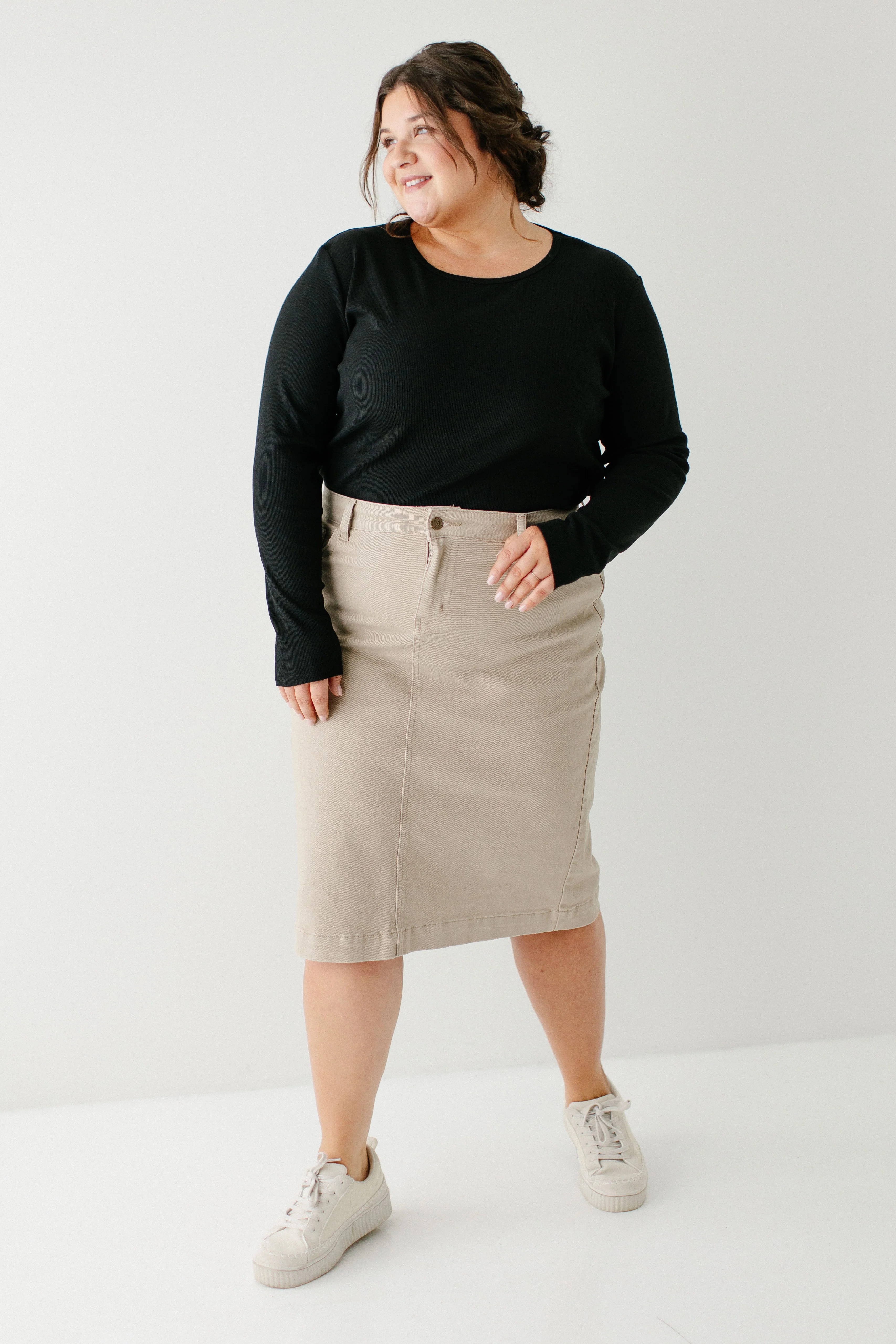 Shelly Bamboo Blend Long Sleeve Ribbed Top FINAL SALE - Image 4