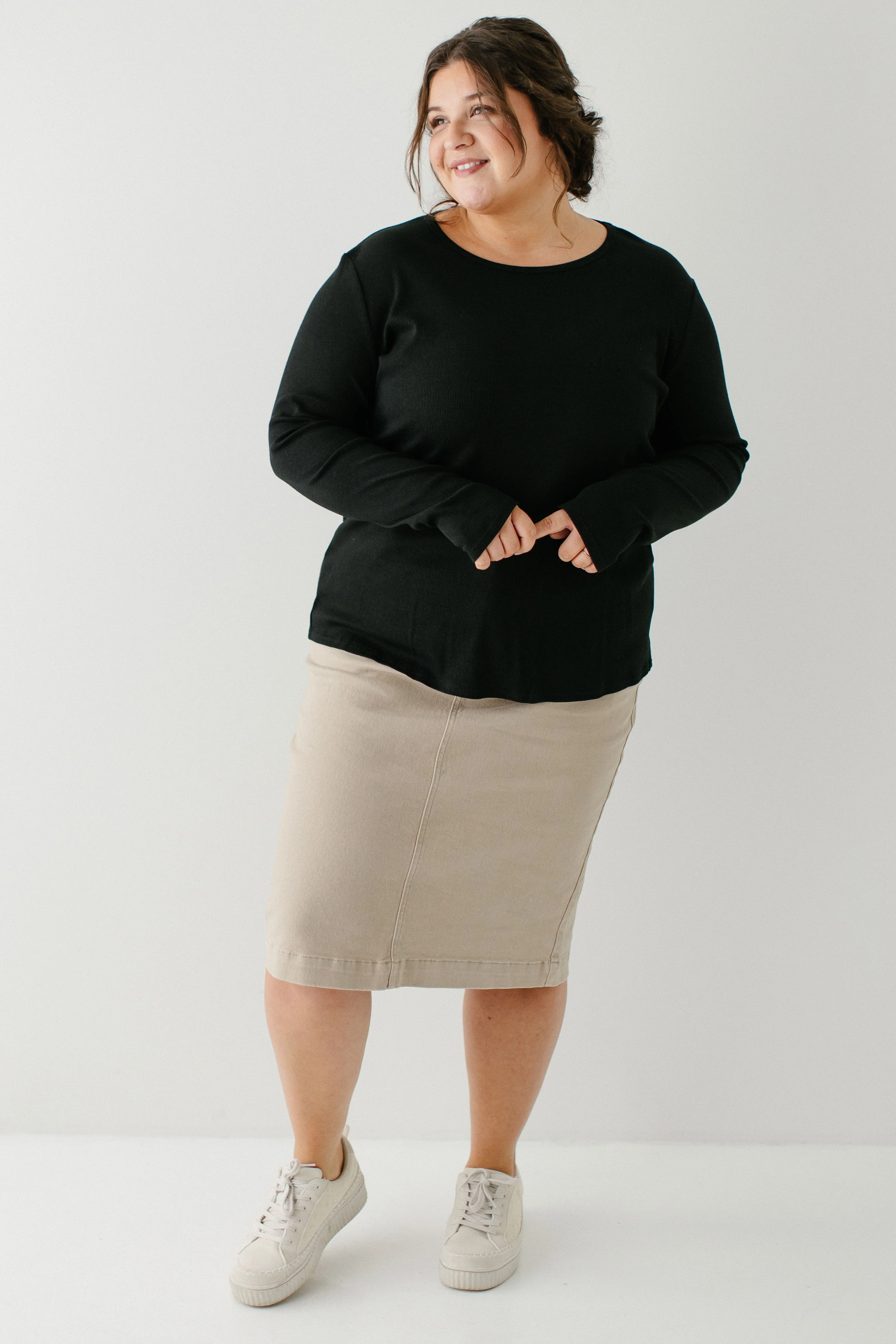 Shelly Bamboo Blend Long Sleeve Ribbed Top FINAL SALE - Image 6