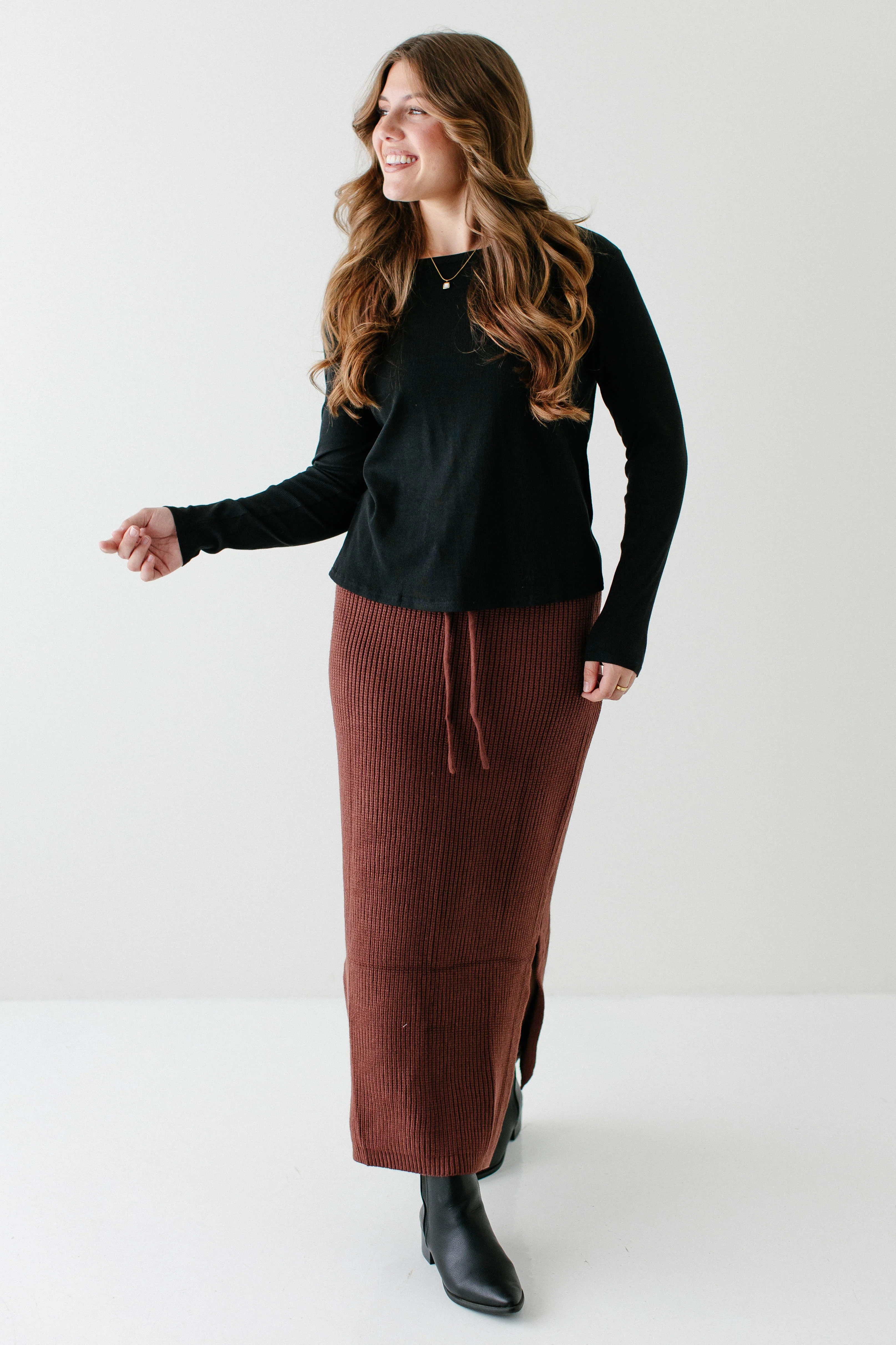 Shelly Bamboo Blend Long Sleeve Ribbed Top FINAL SALE - Image 7