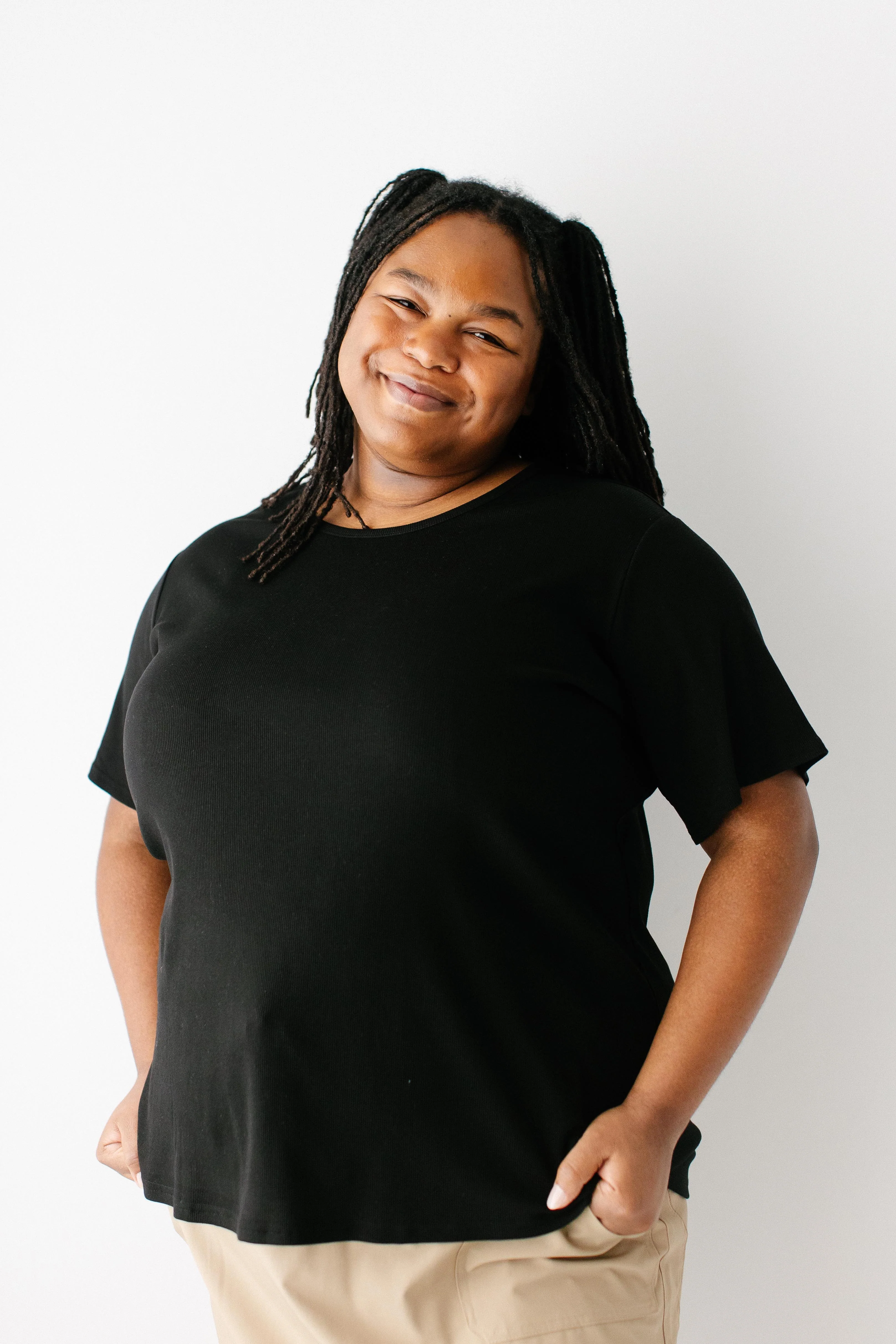 Shelly Short Sleeve Ribbed Top - Image 11