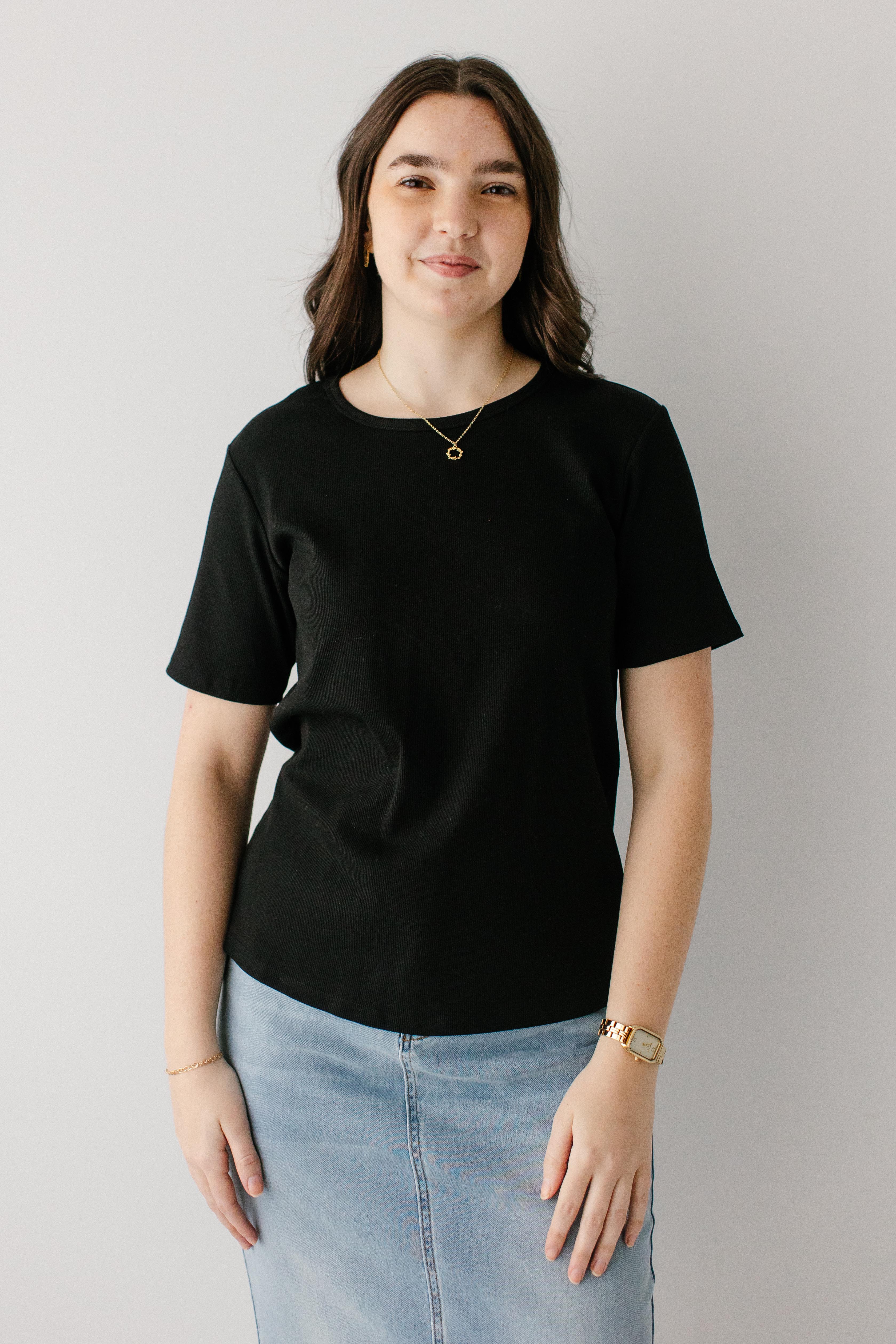 Shelly Short Sleeve Ribbed Top - Image 13