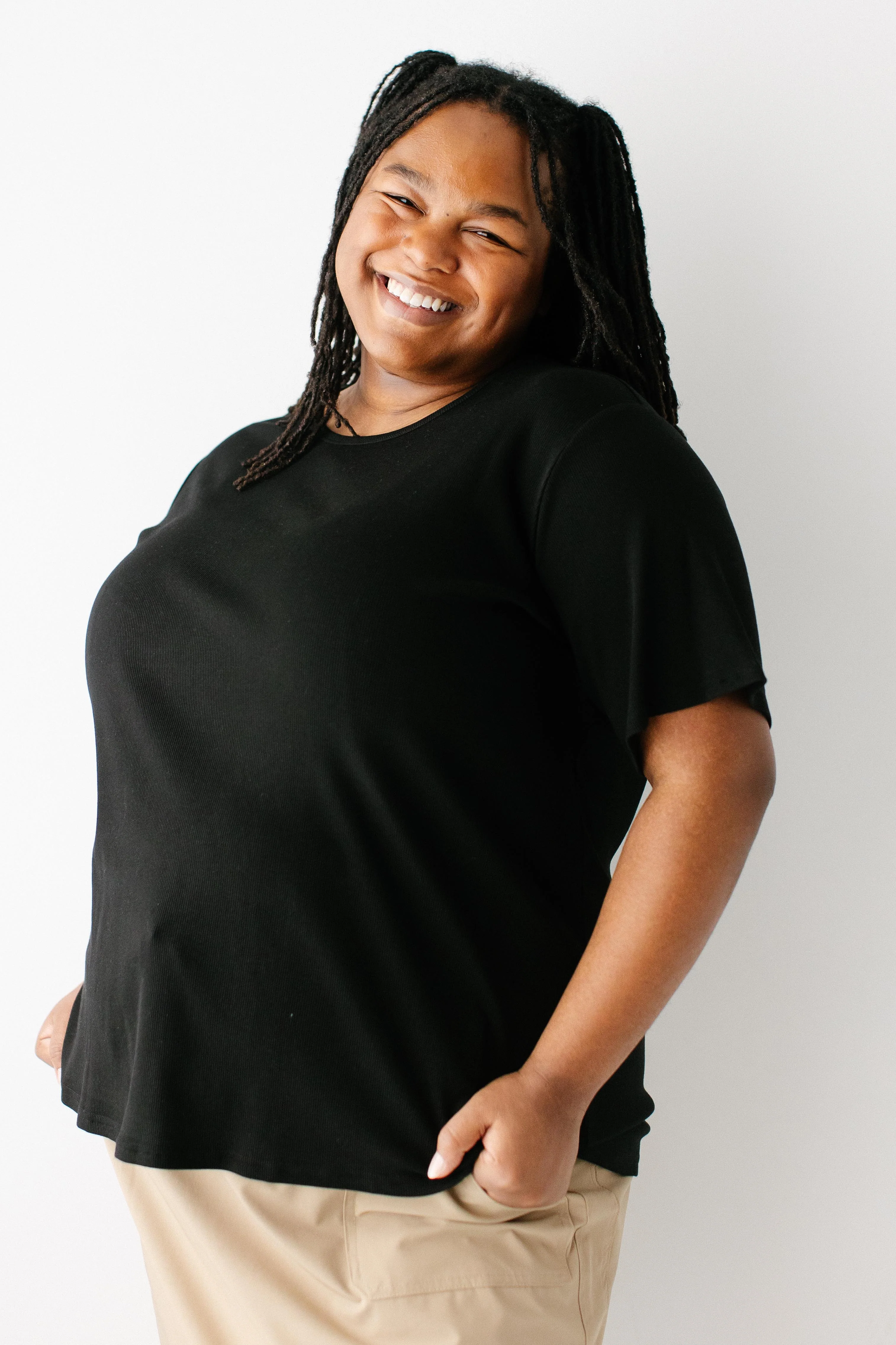 Shelly Short Sleeve Ribbed Top - Image 14