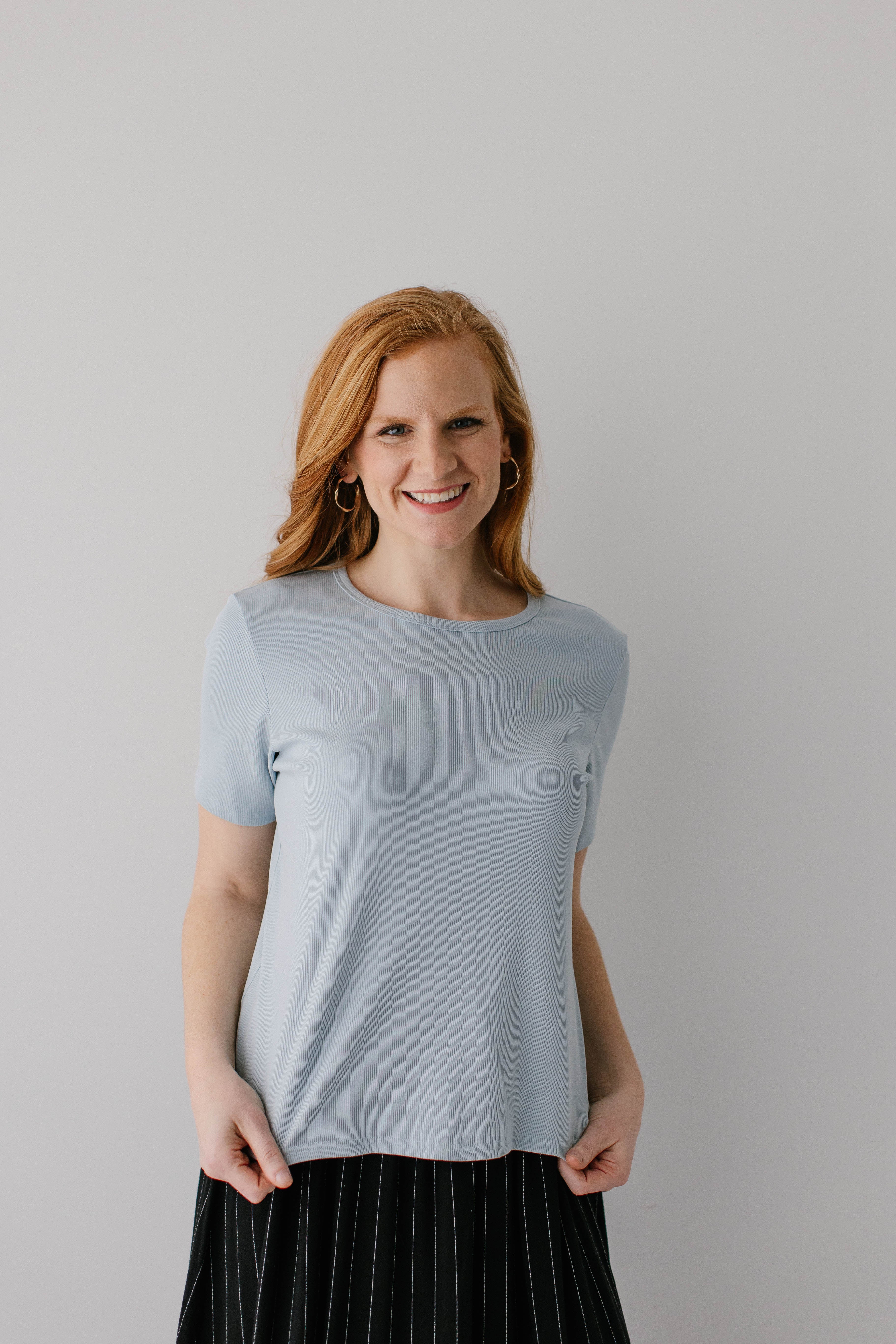 Shelly Short Sleeve Ribbed Top - Image 17