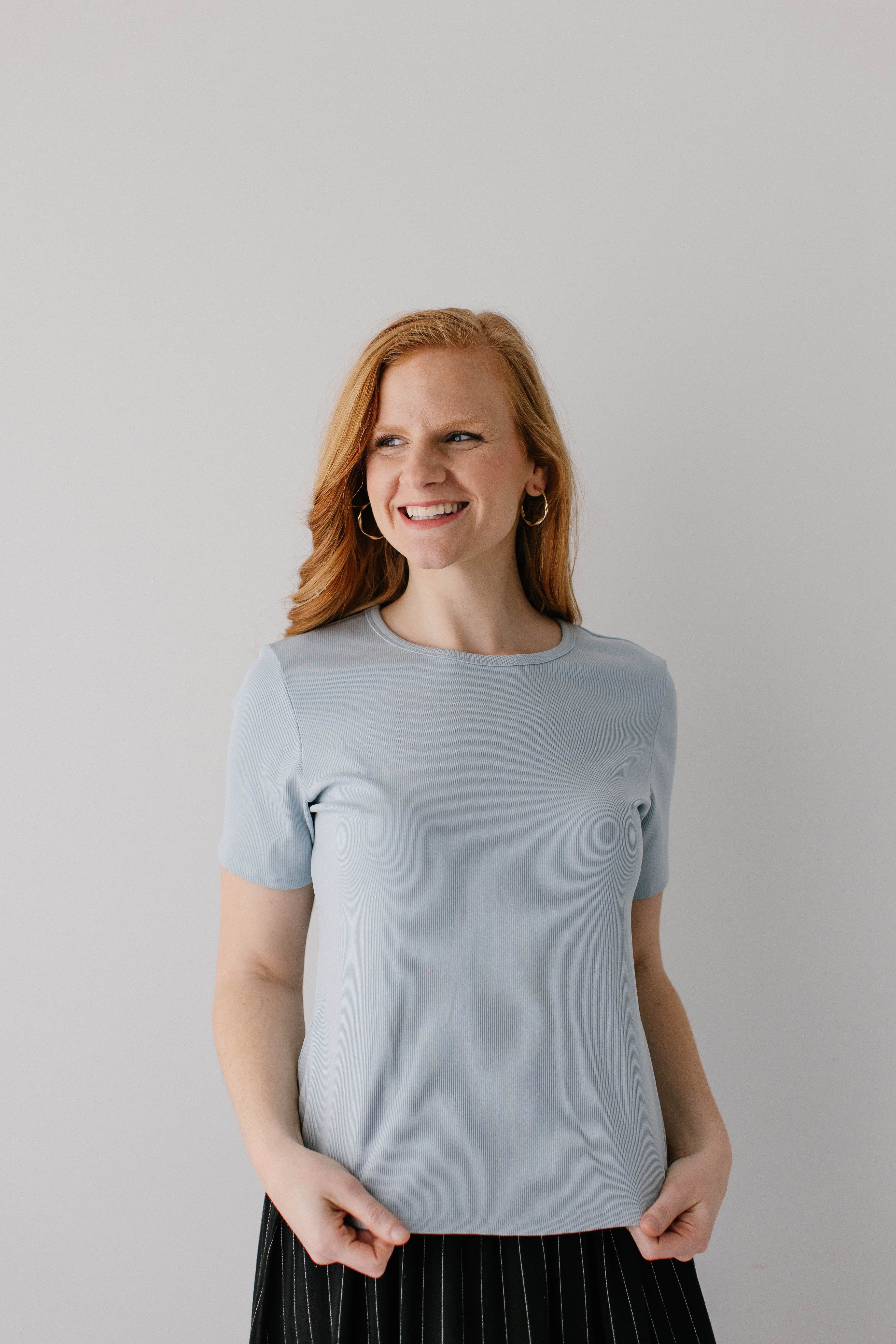 Shelly Short Sleeve Ribbed Top - Image 19