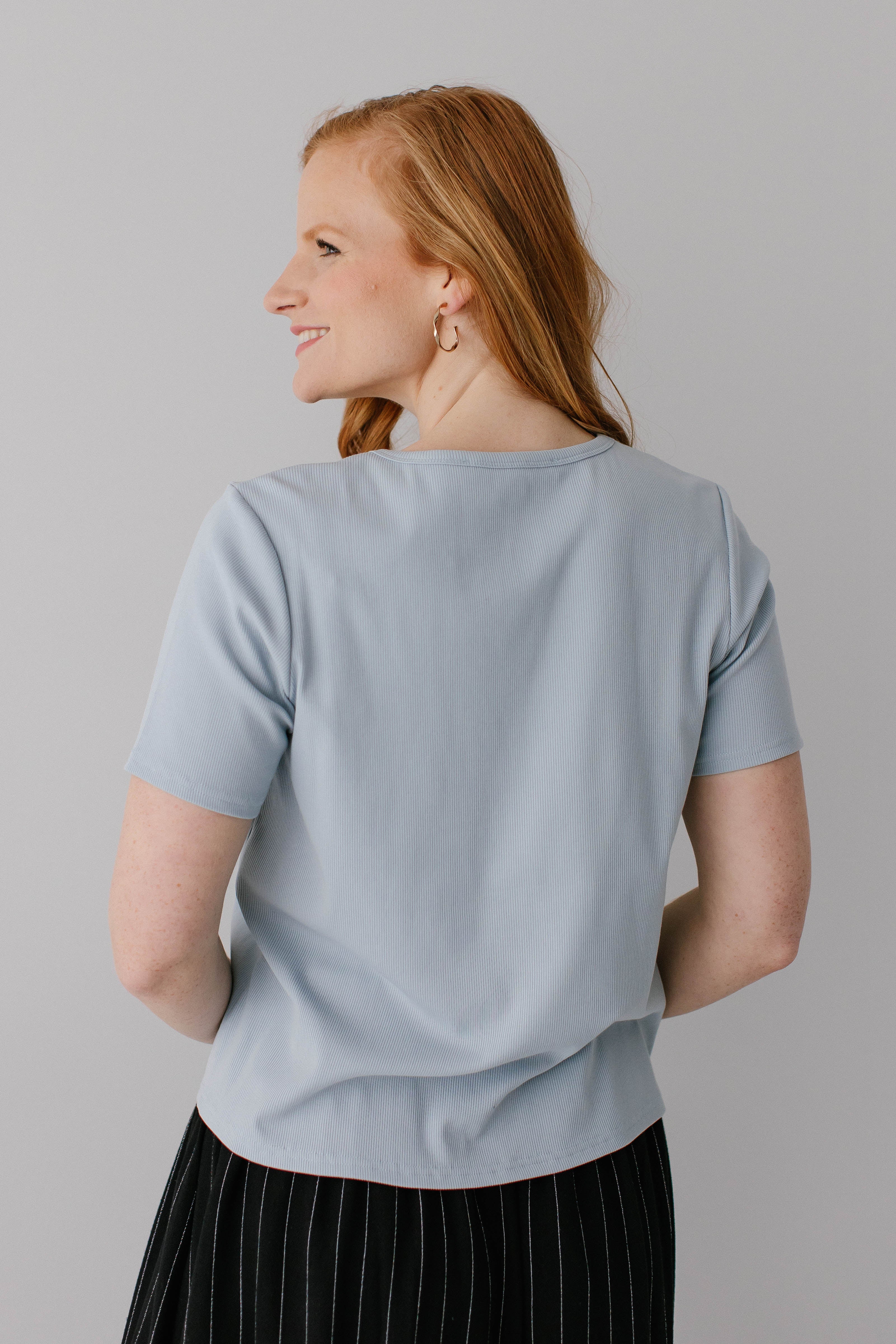 Shelly Short Sleeve Ribbed Top - Image 21