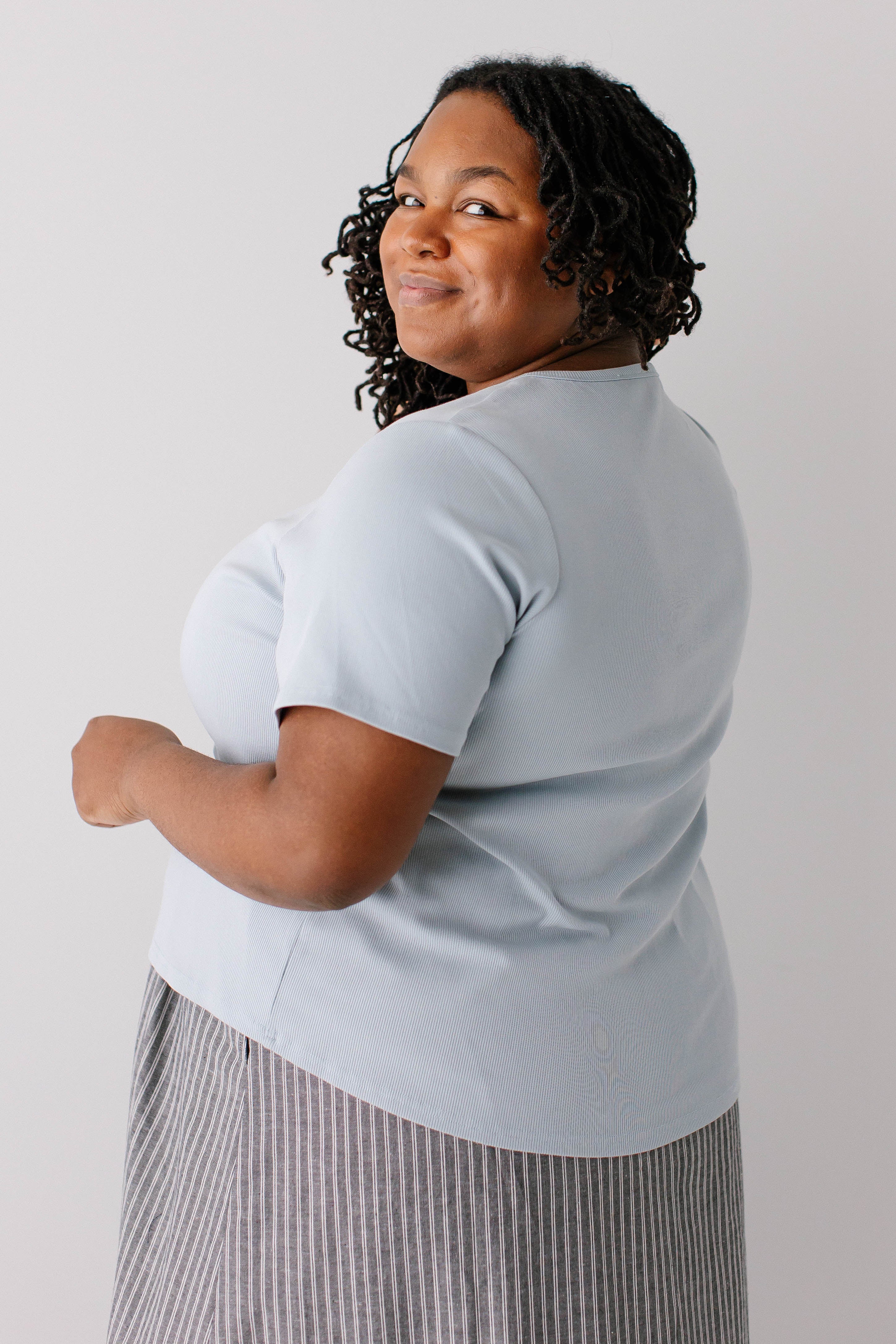 Shelly Short Sleeve Ribbed Top - Image 23