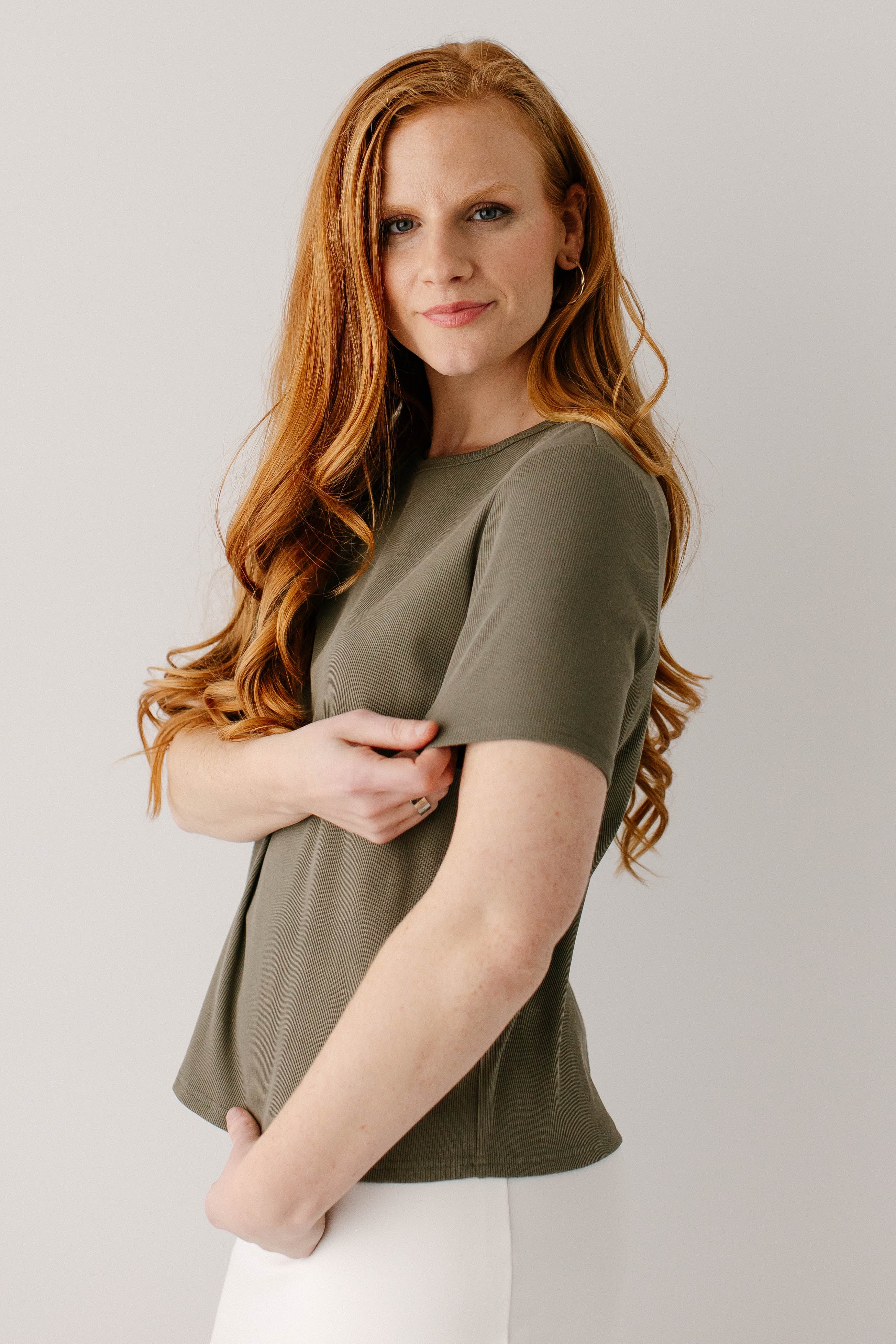 Shelly Short Sleeve Ribbed Top - Image 26