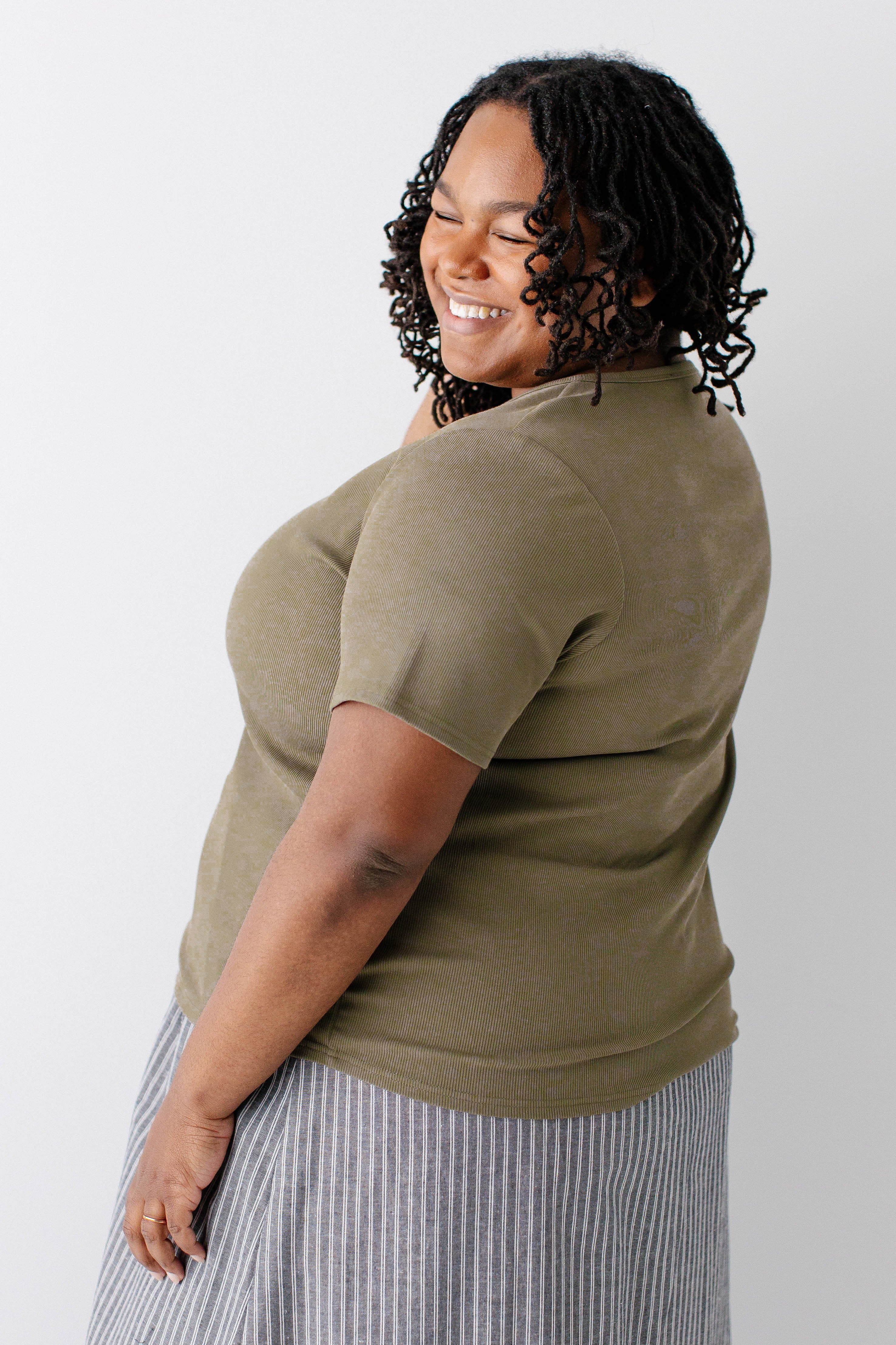 Shelly Short Sleeve Ribbed Top - Image 30