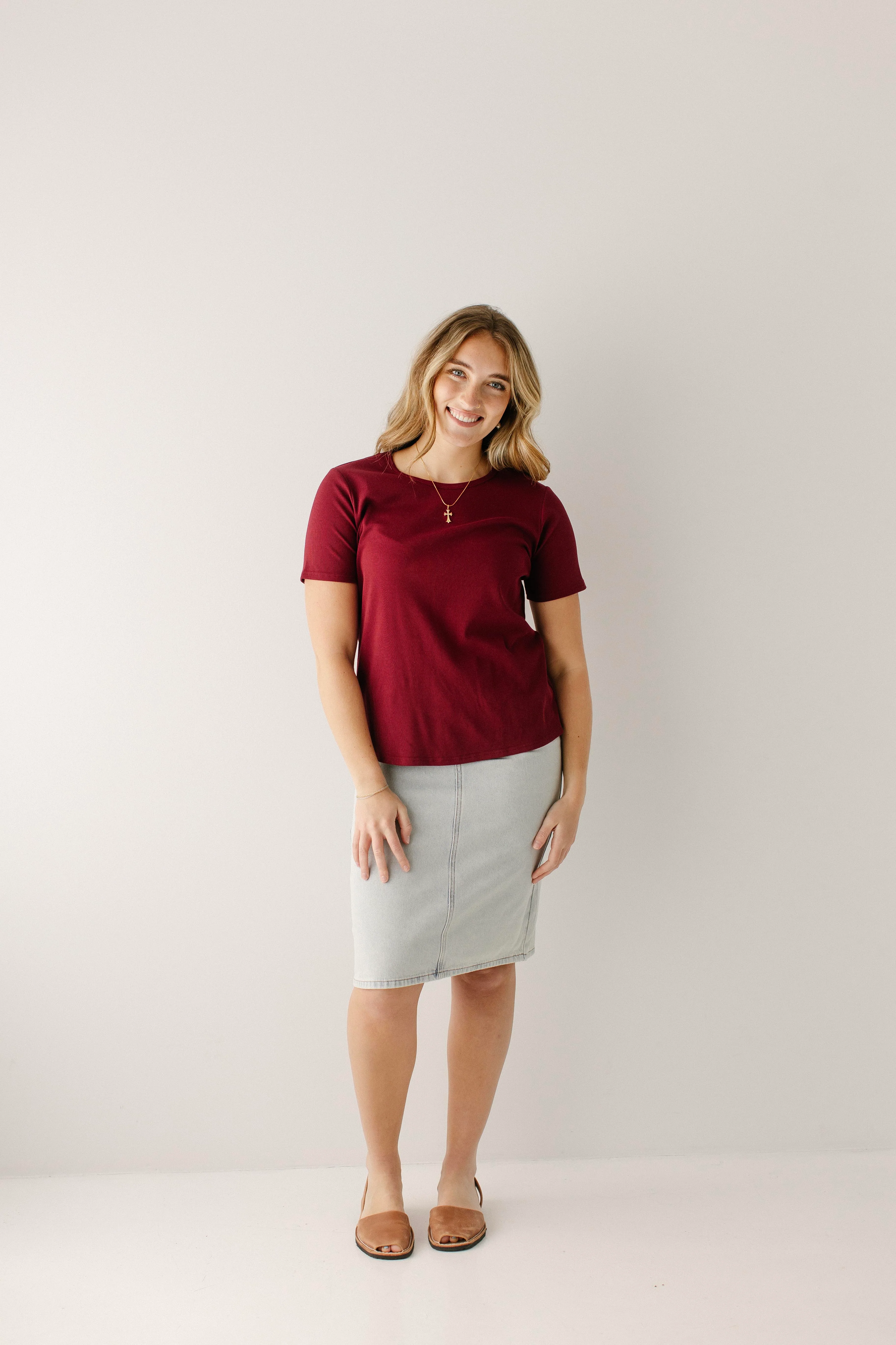 Shelly Short Sleeve Ribbed Top - Image 4