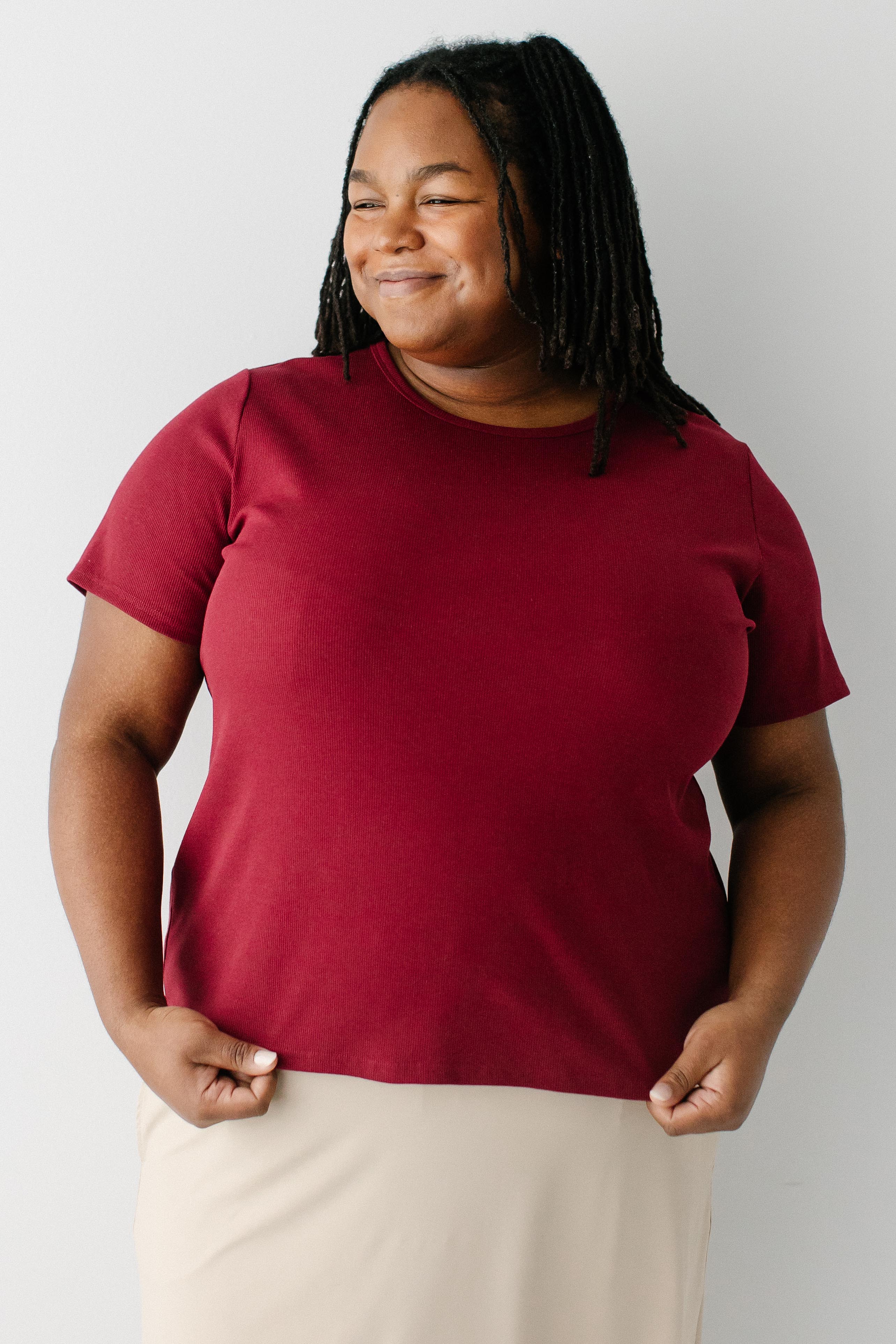 Shelly Short Sleeve Ribbed Top - Image 6