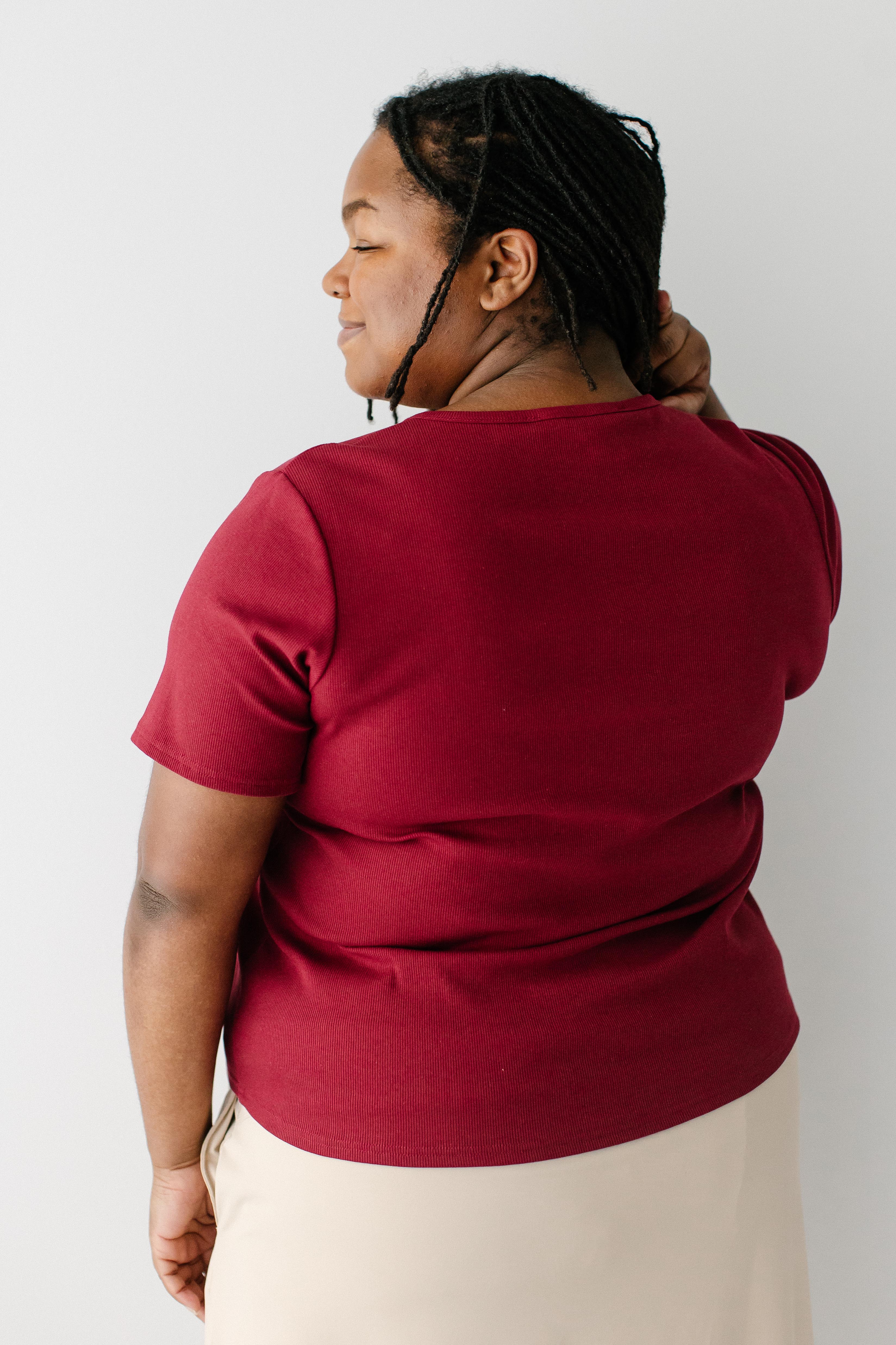 Shelly Short Sleeve Ribbed Top - Image 9