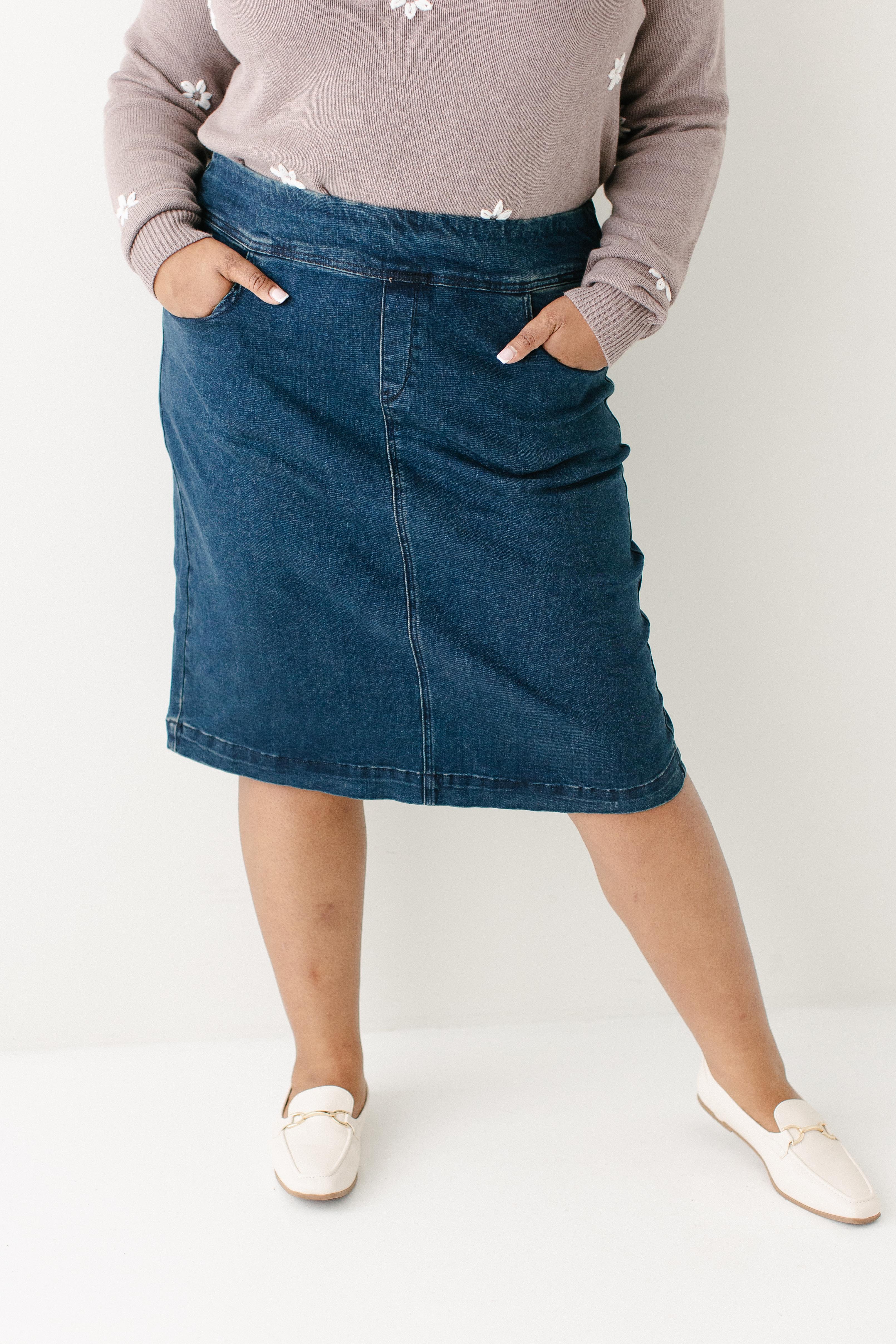 Sheridan Stretch Denim Skirt - Image 12