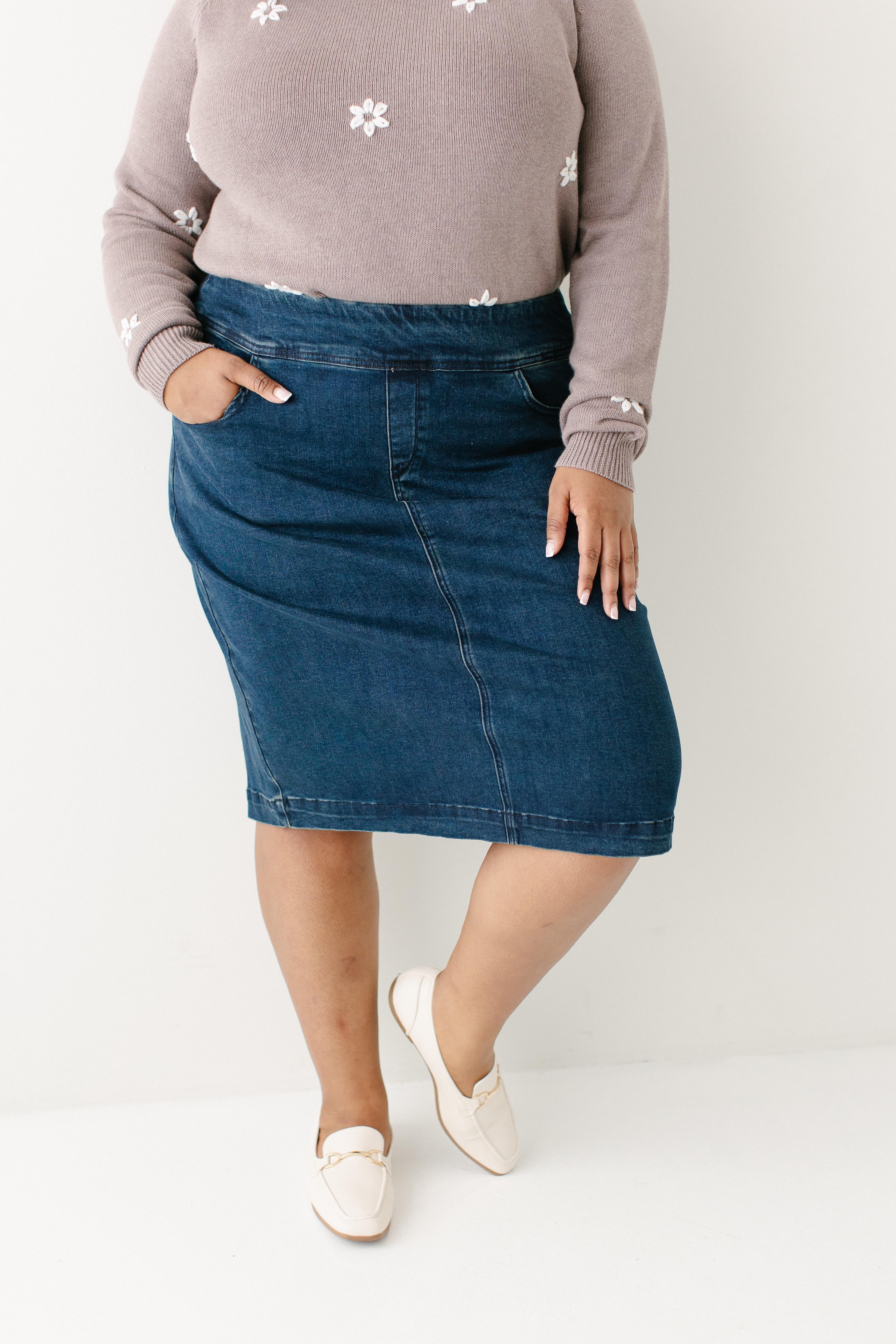 Sheridan Stretch Denim Skirt - Image 14