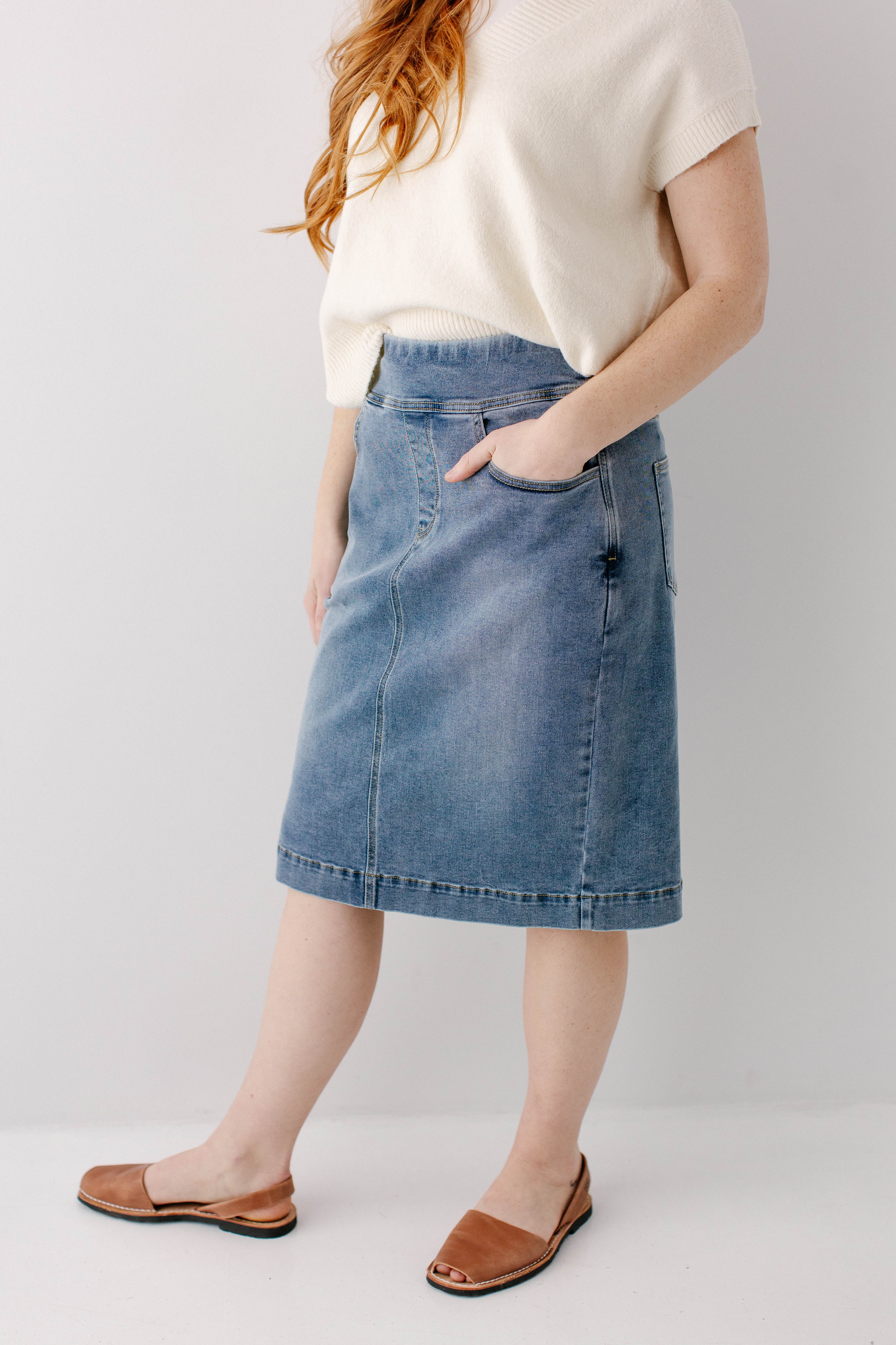 Sheridan Stretch Denim Skirt - Image 3