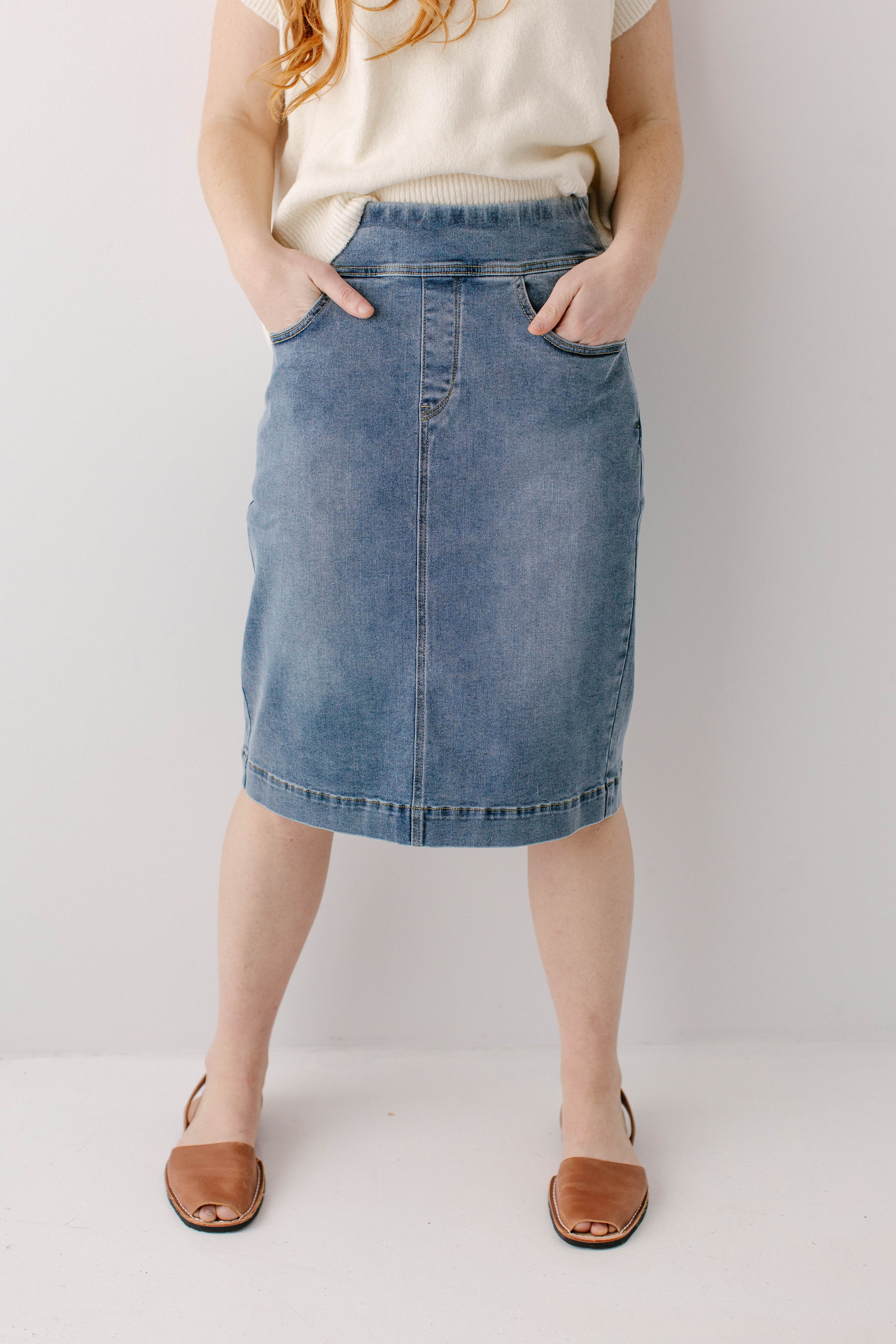Sheridan Stretch Denim Skirt - Image 5