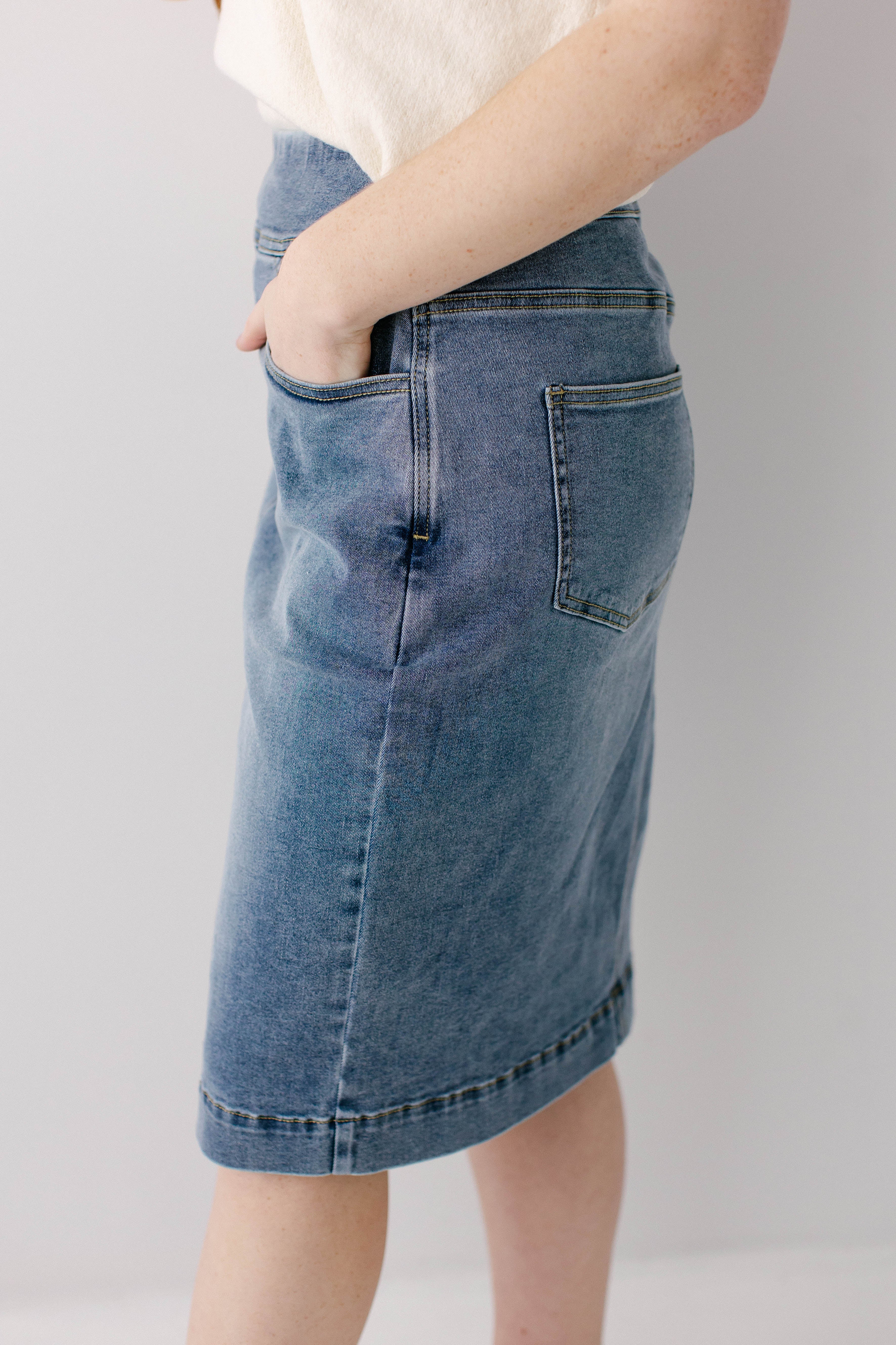 Sheridan Stretch Denim Skirt - Image 6