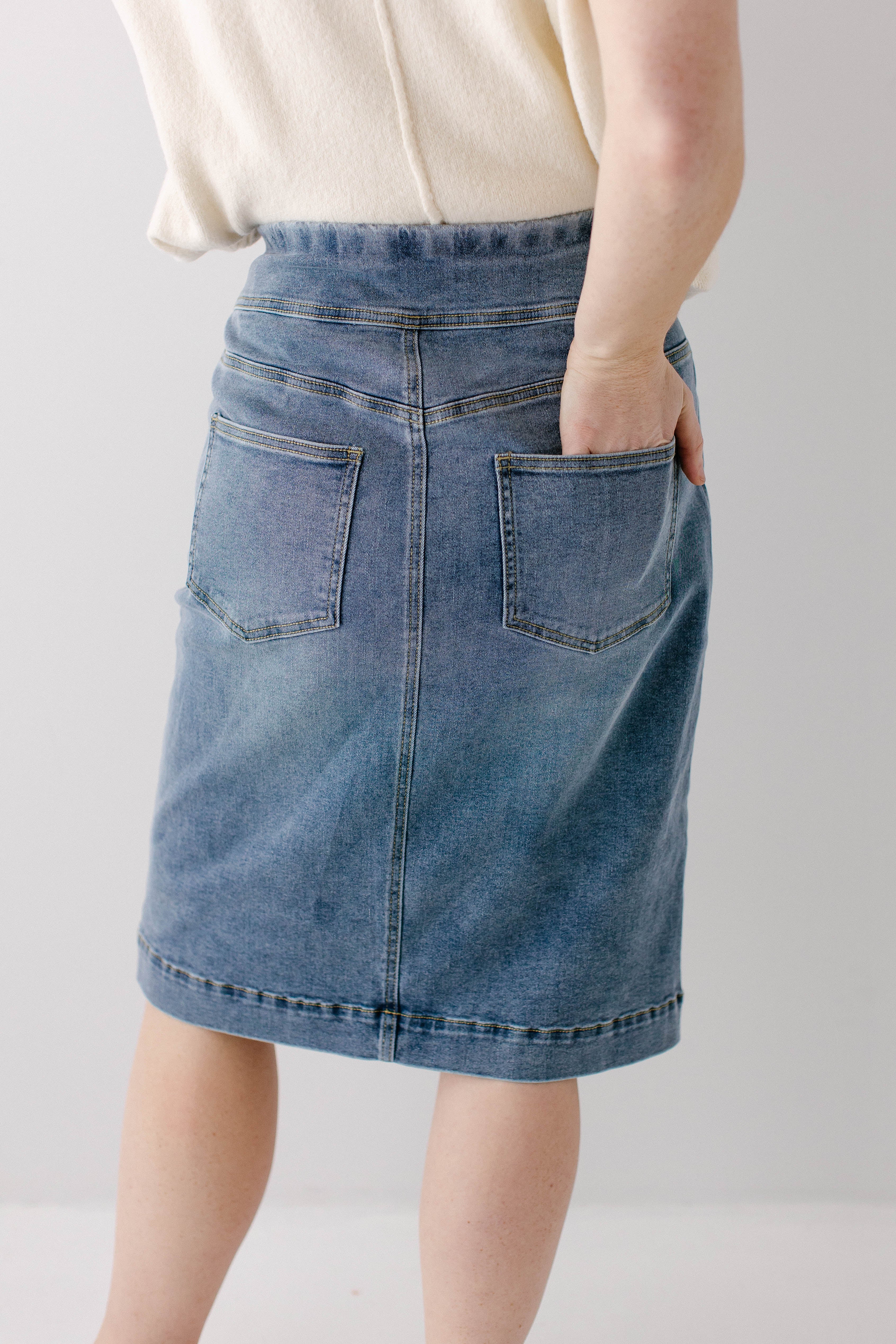 Sheridan Stretch Denim Skirt - Image 7