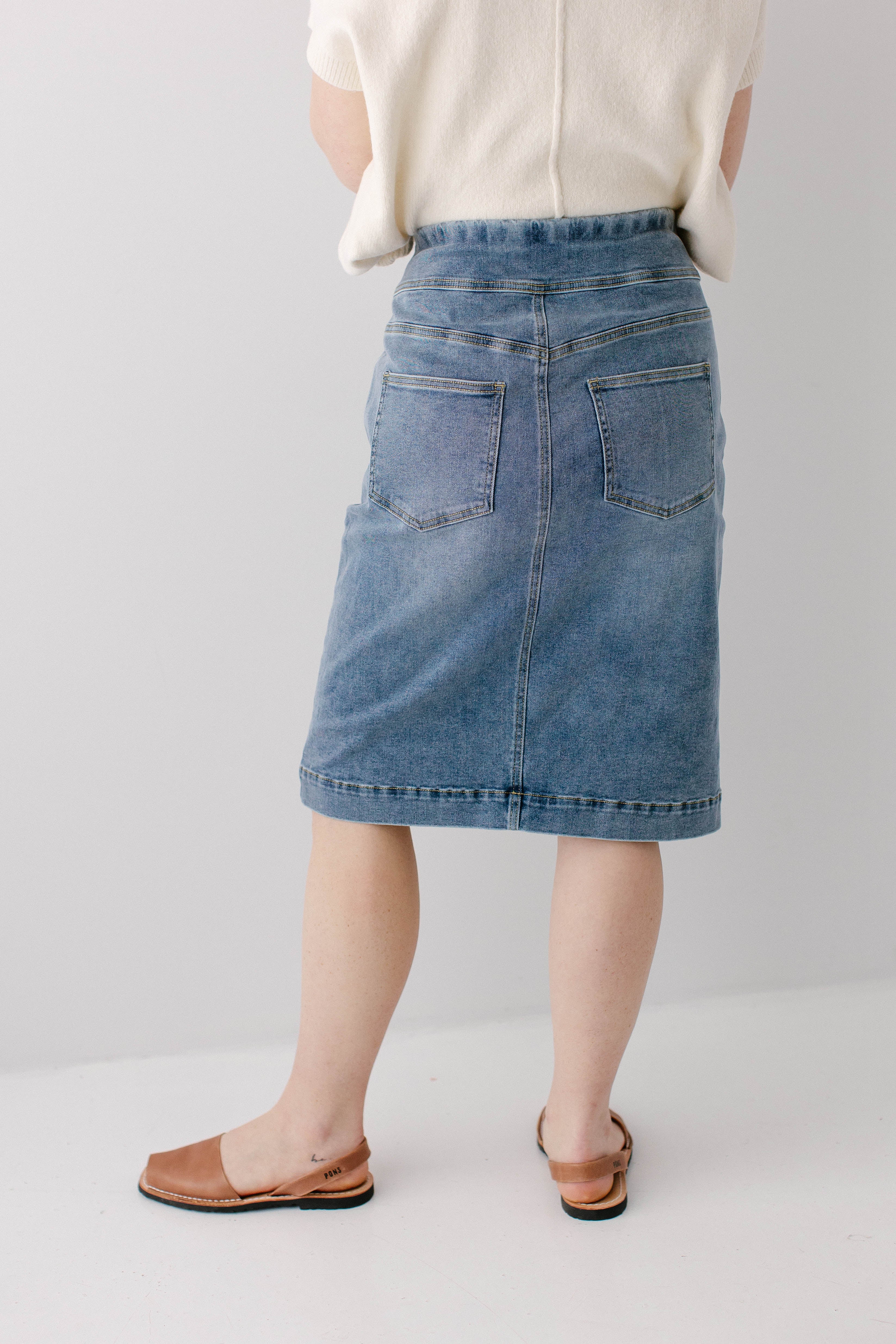 Sheridan Stretch Denim Skirt - Image 8