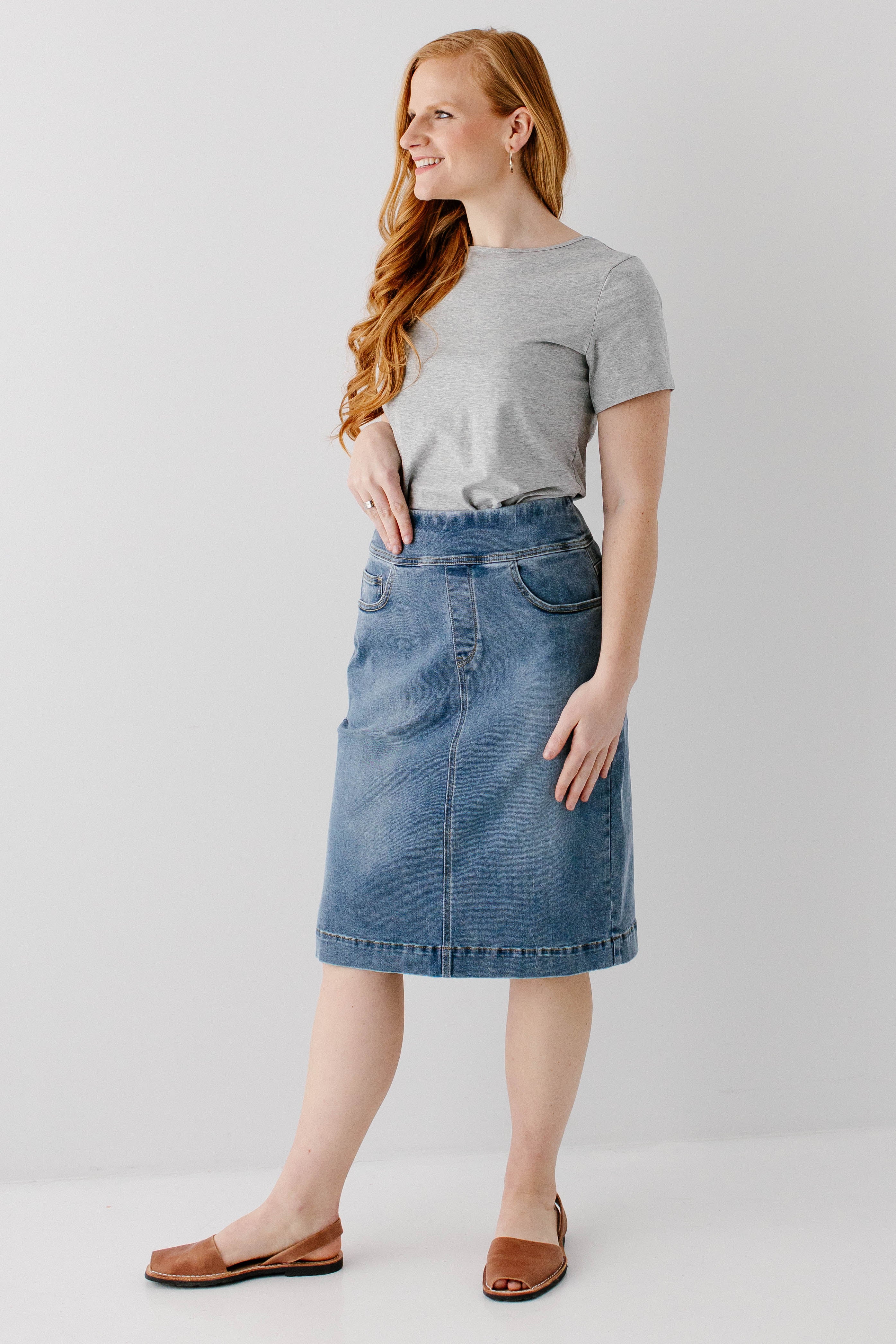 Sheridan Stretch Denim Skirt - Image 9