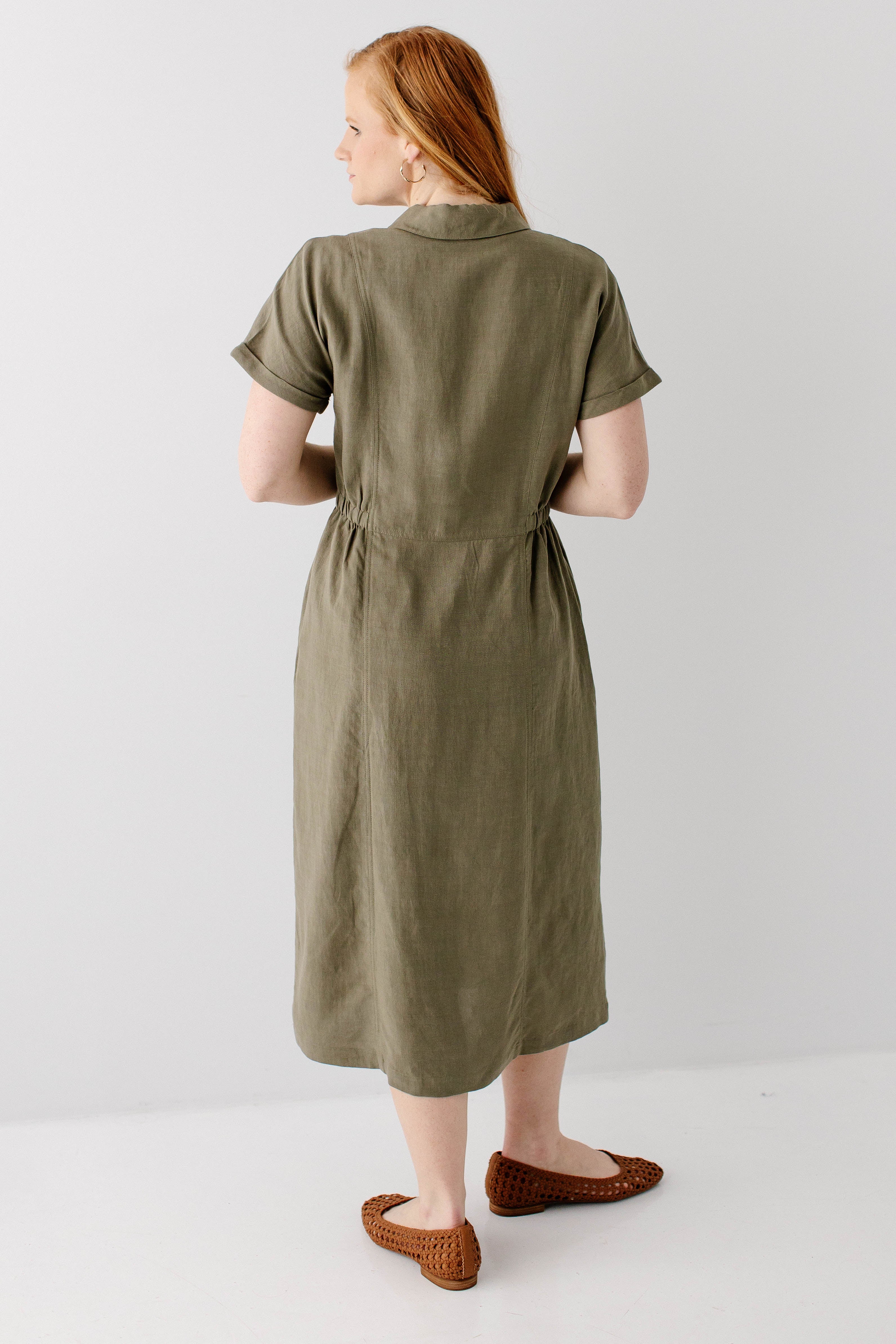 Siena Collared Button Up Midi Dress - Image 13
