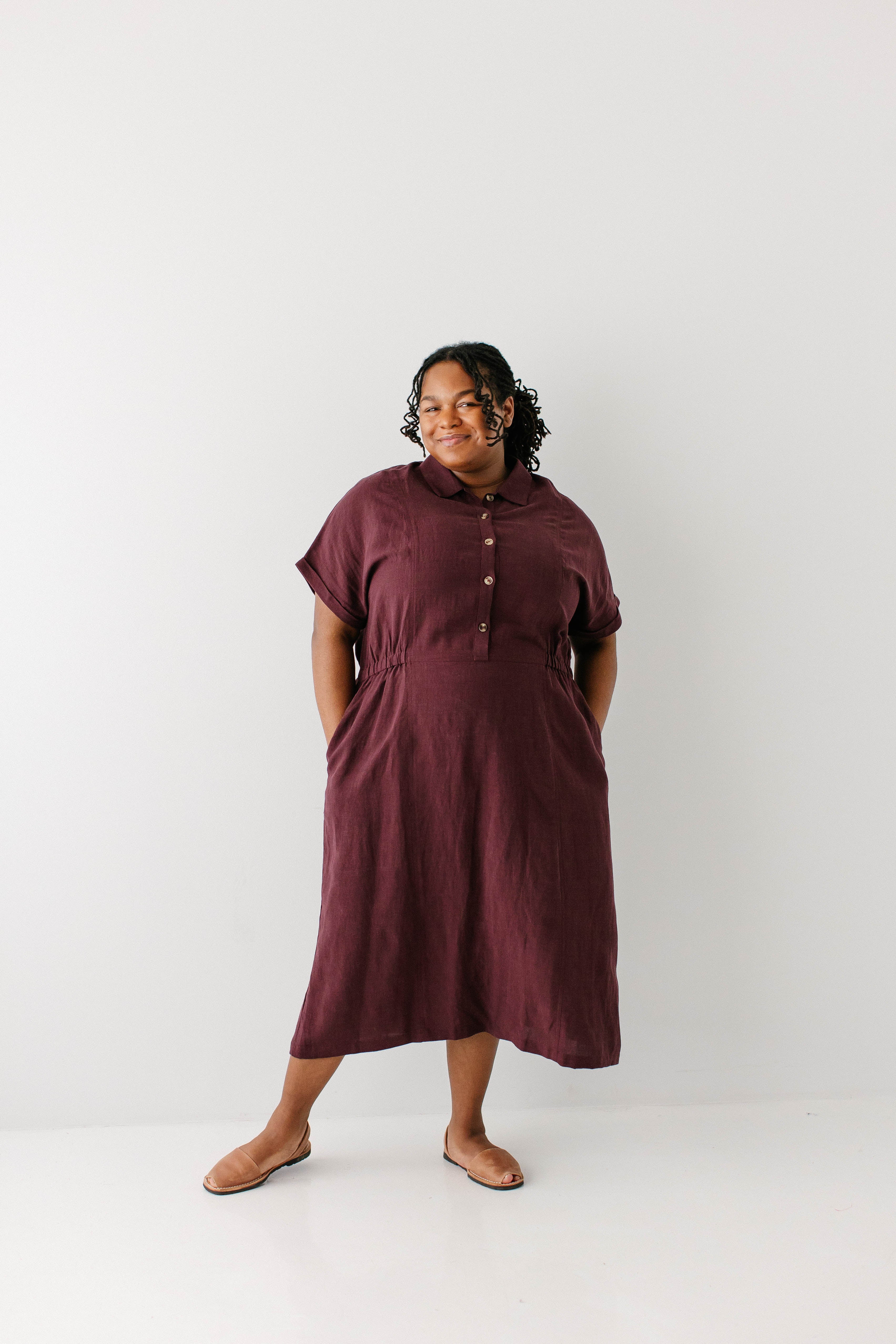 Siena Collared Button Up Midi Dress - Image 17