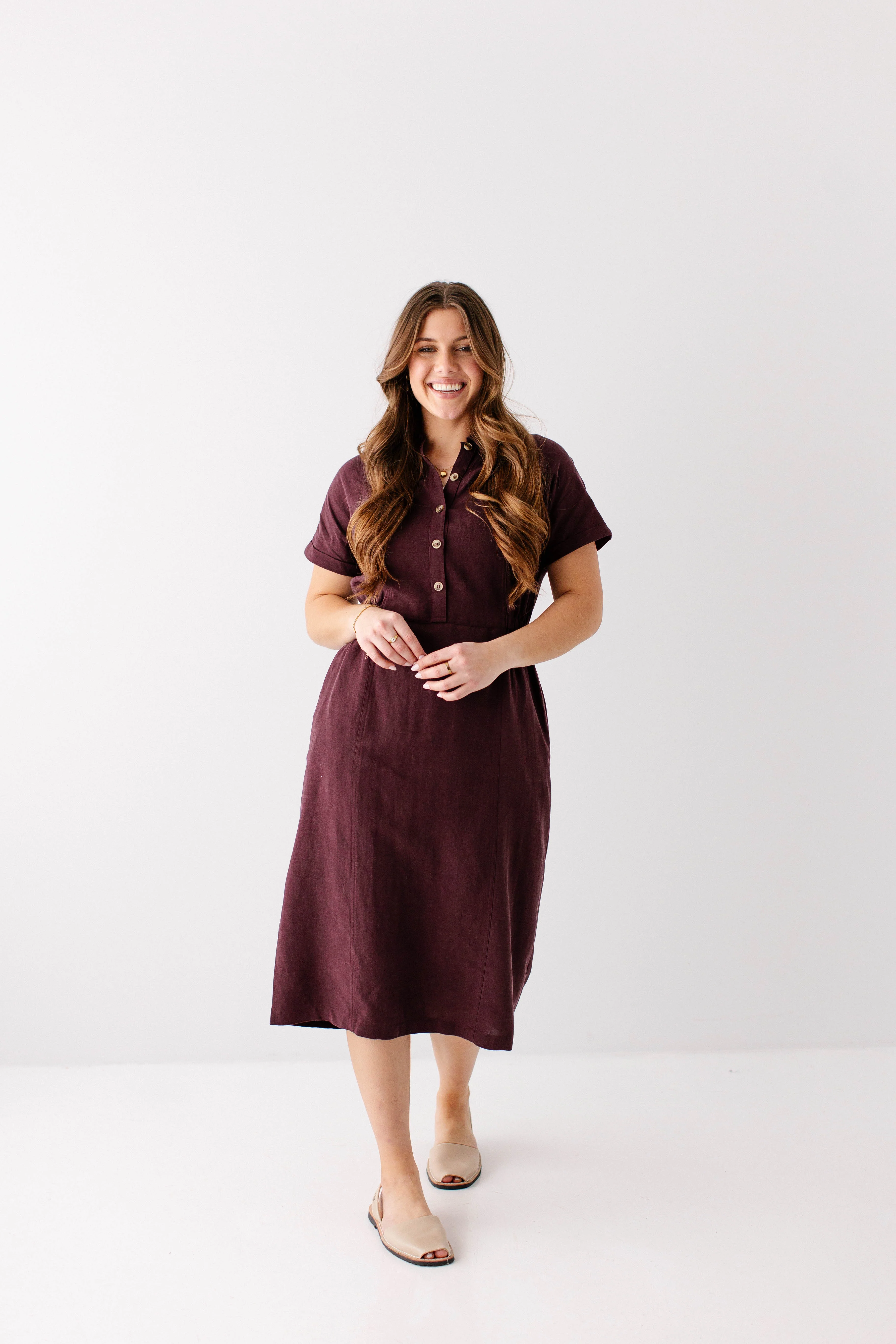 Siena Collared Button Up Midi Dress - Image 18