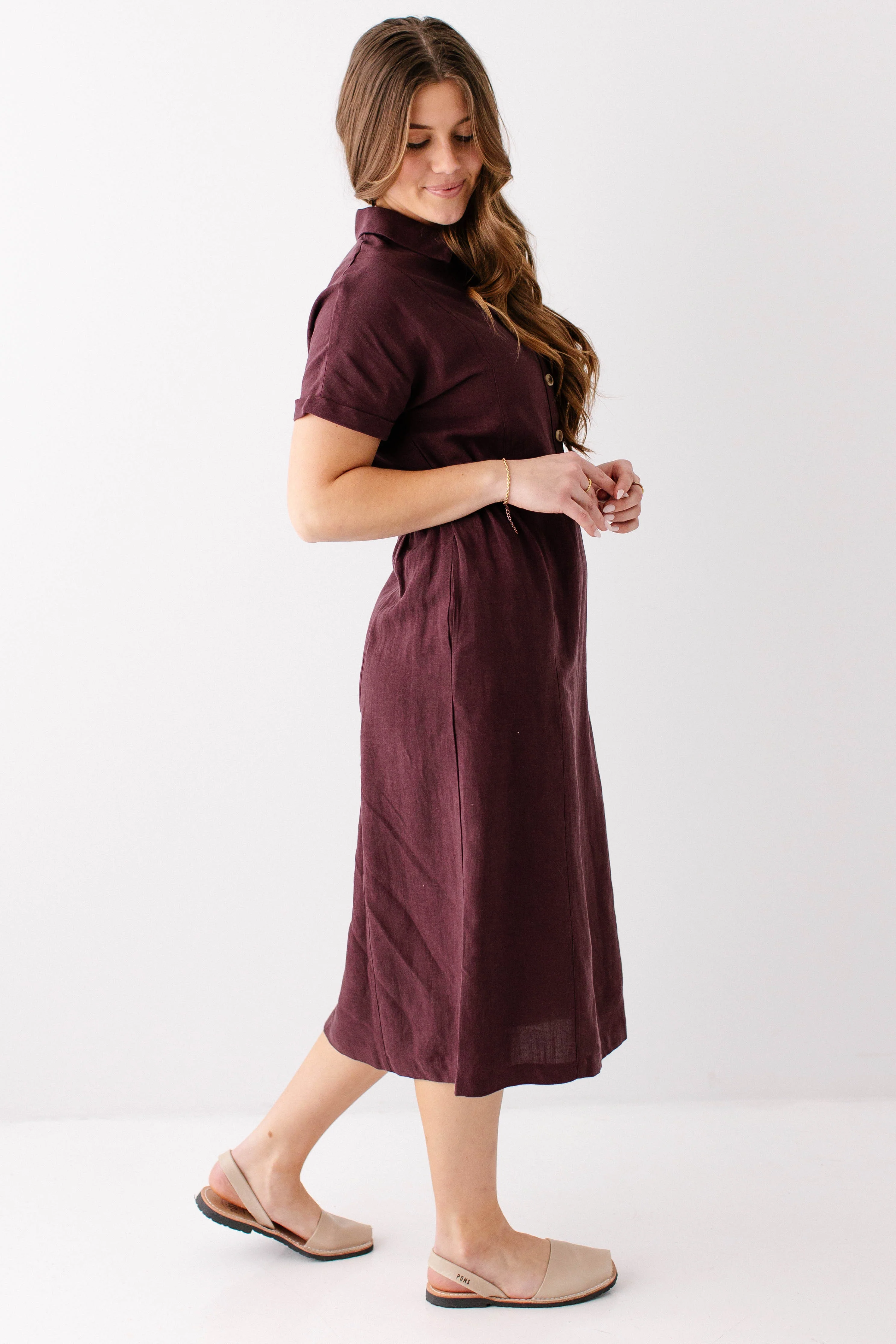 Siena Collared Button Up Midi Dress - Image 20
