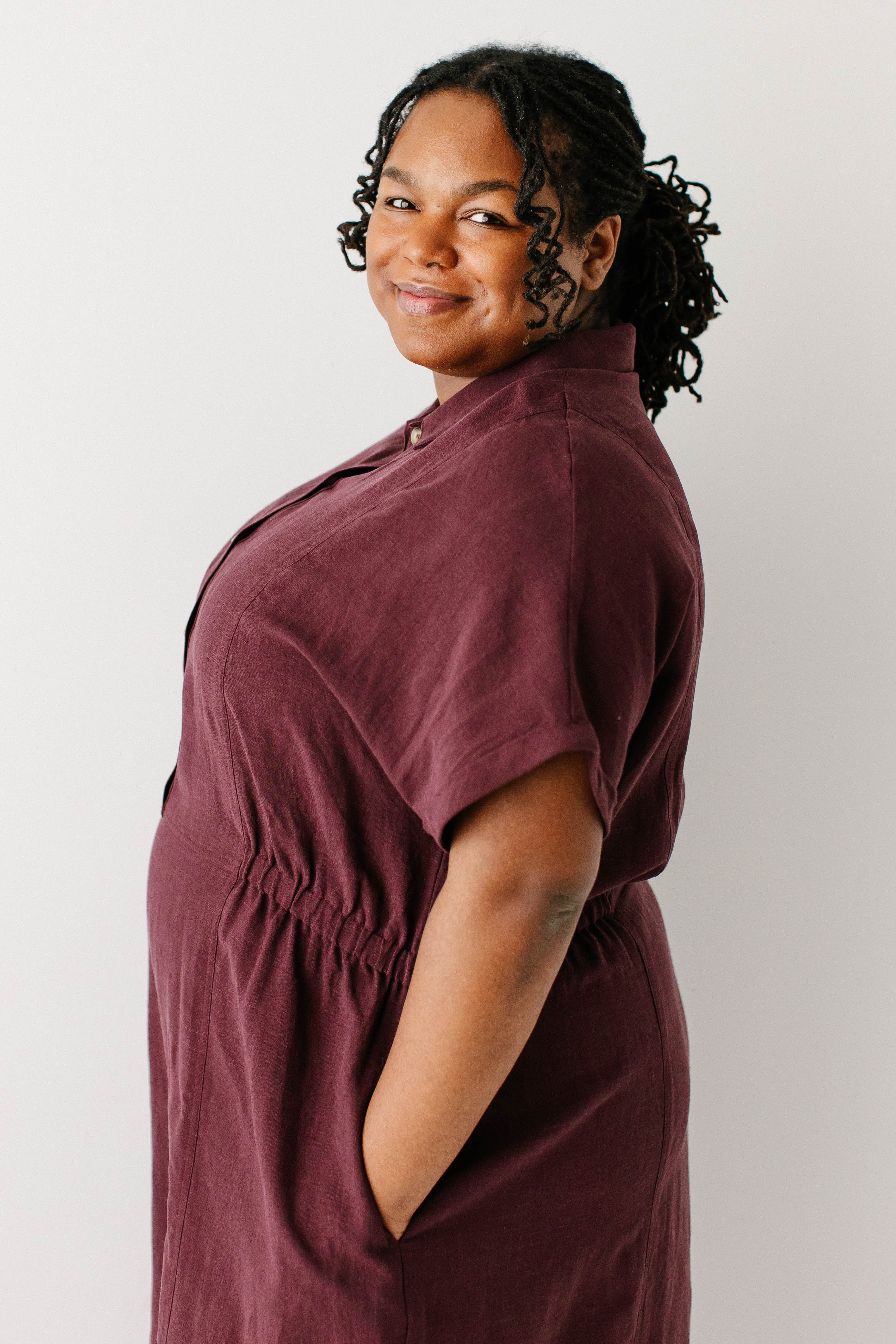 Siena Collared Button Up Midi Dress - Image 26