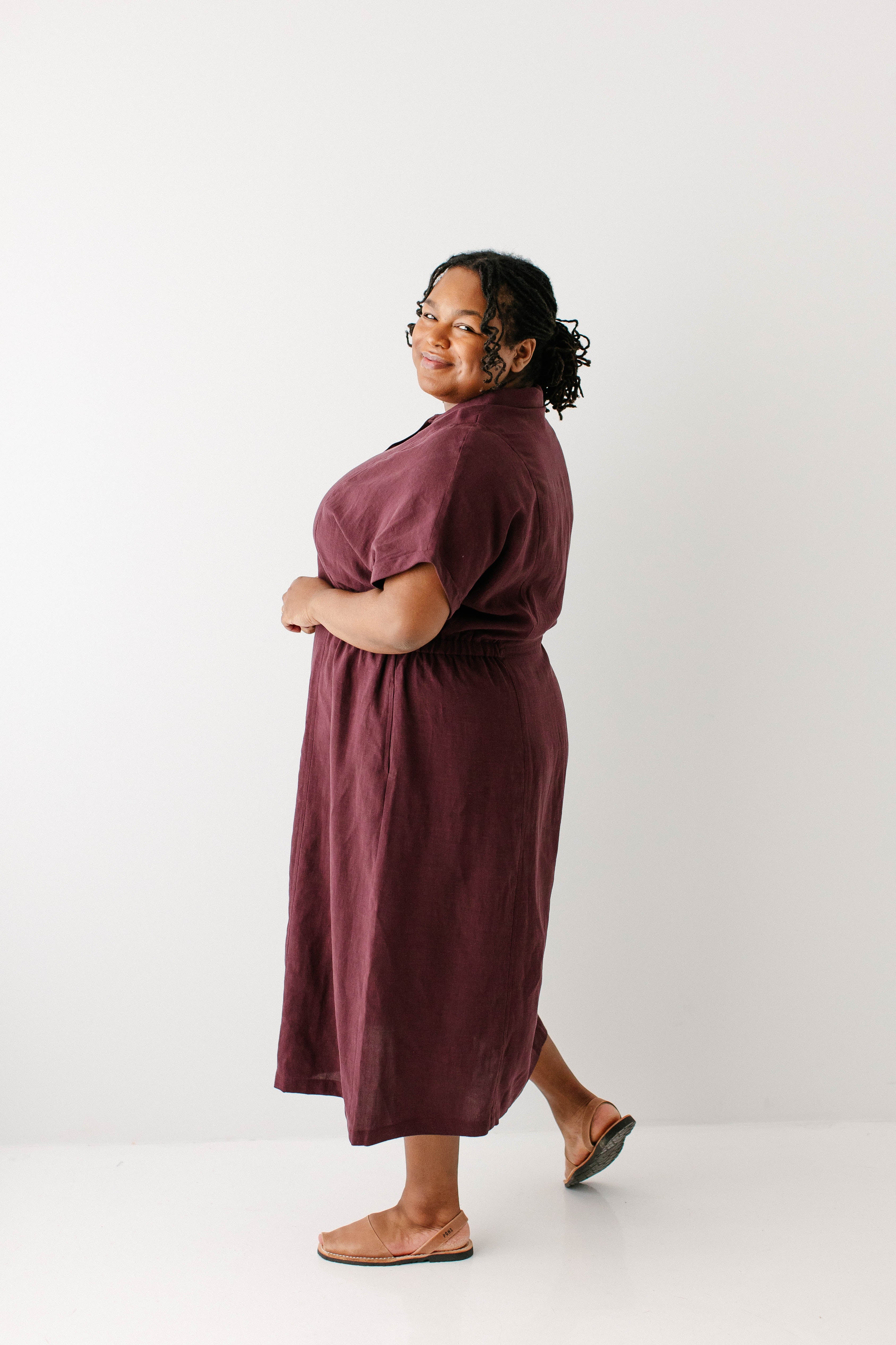 Siena Collared Button Up Midi Dress - Image 27