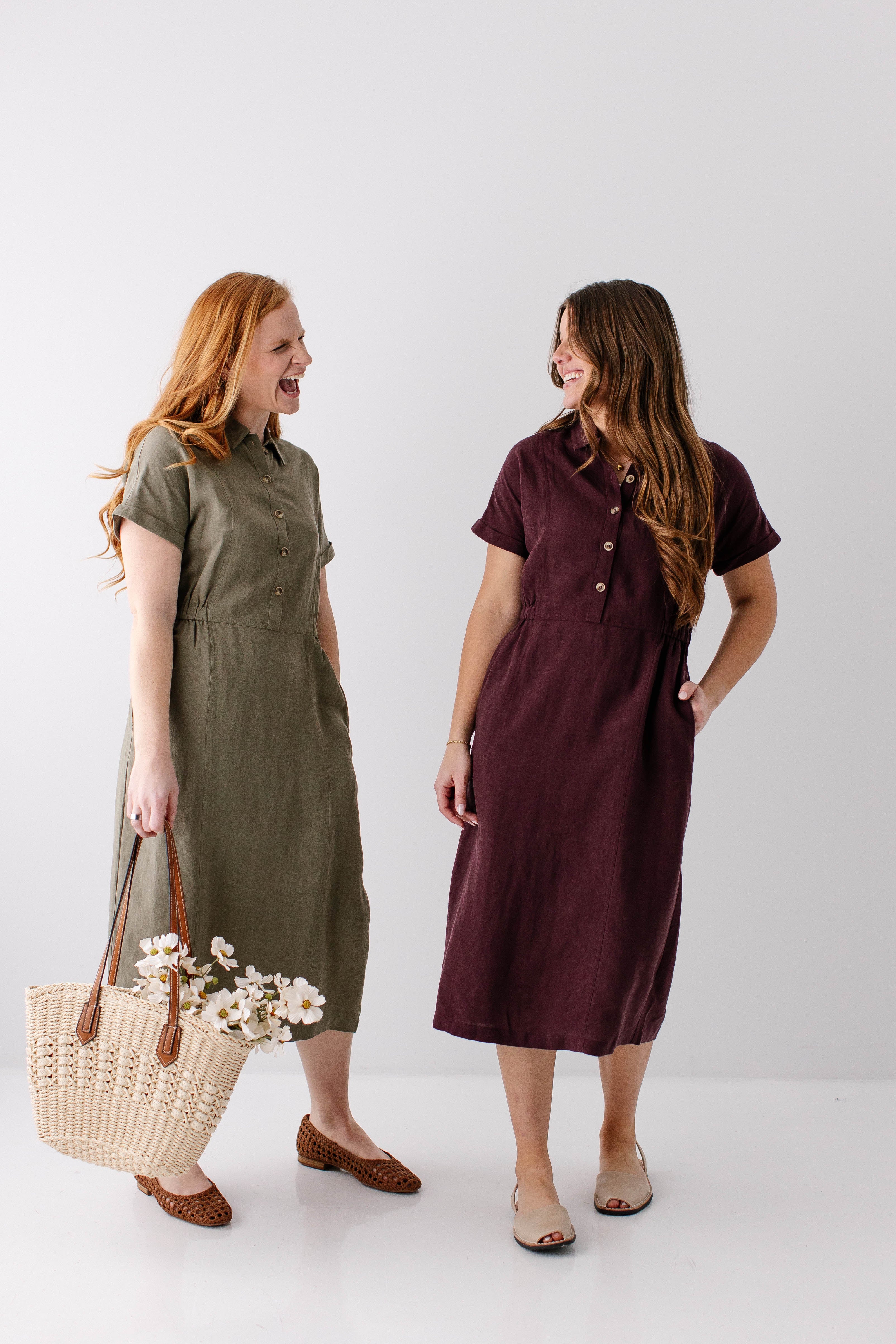 Siena Collared Button Up Midi Dress - Image 28