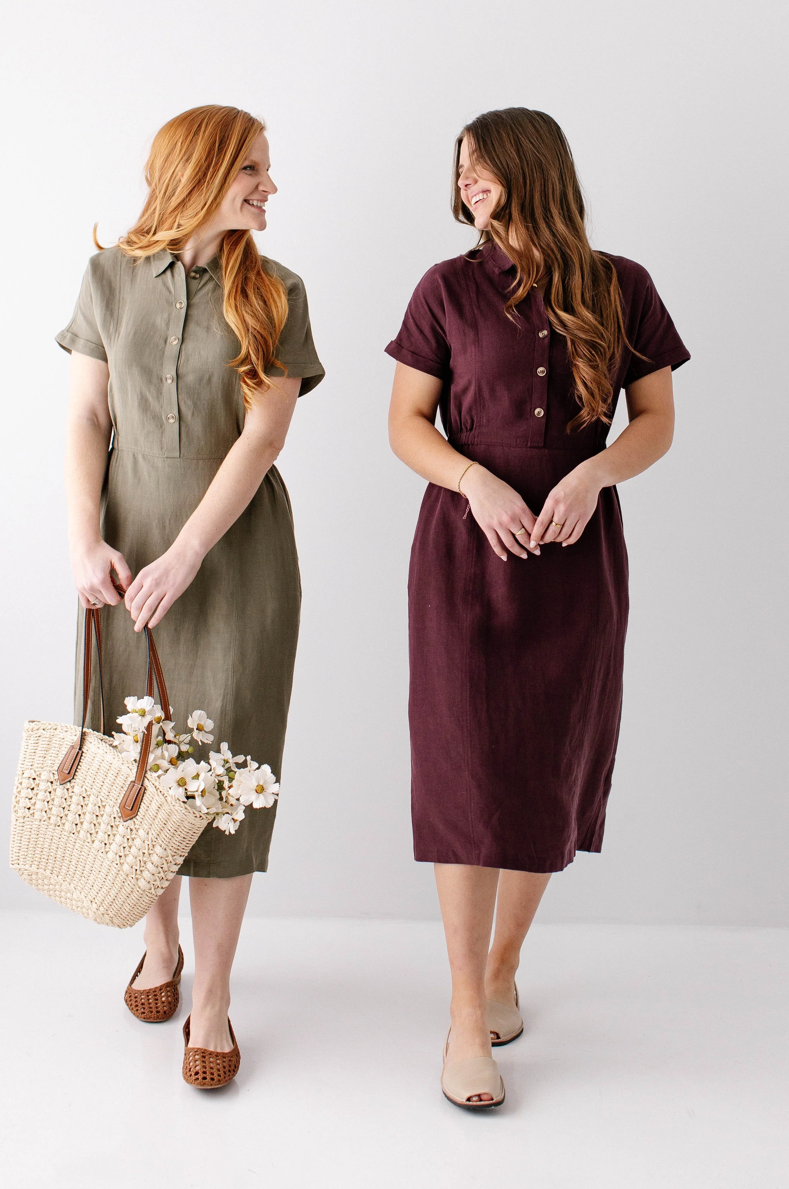 Siena Collared Button Up Midi Dress - Image 5