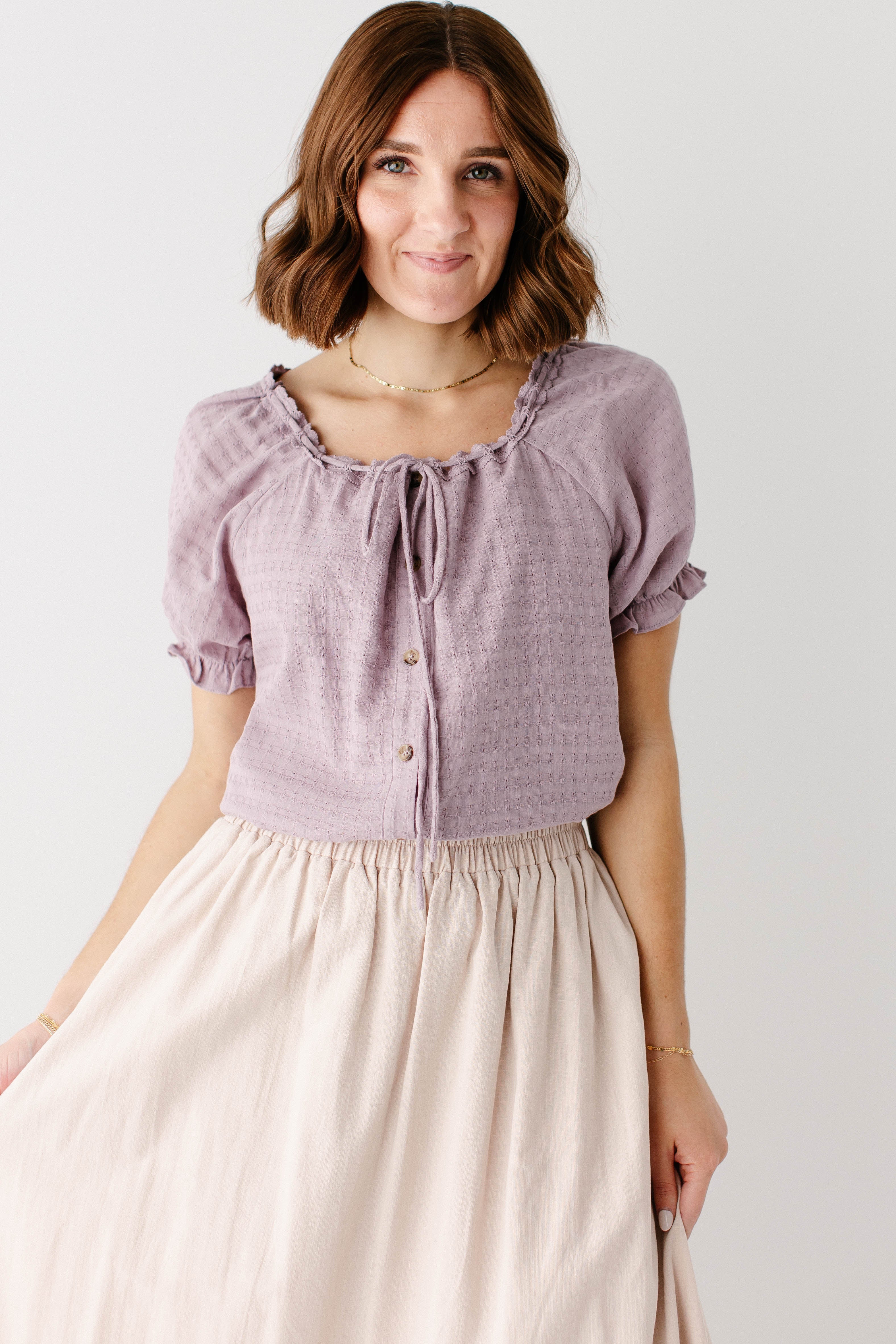 Skylar Textured Button Down Top - Image 7