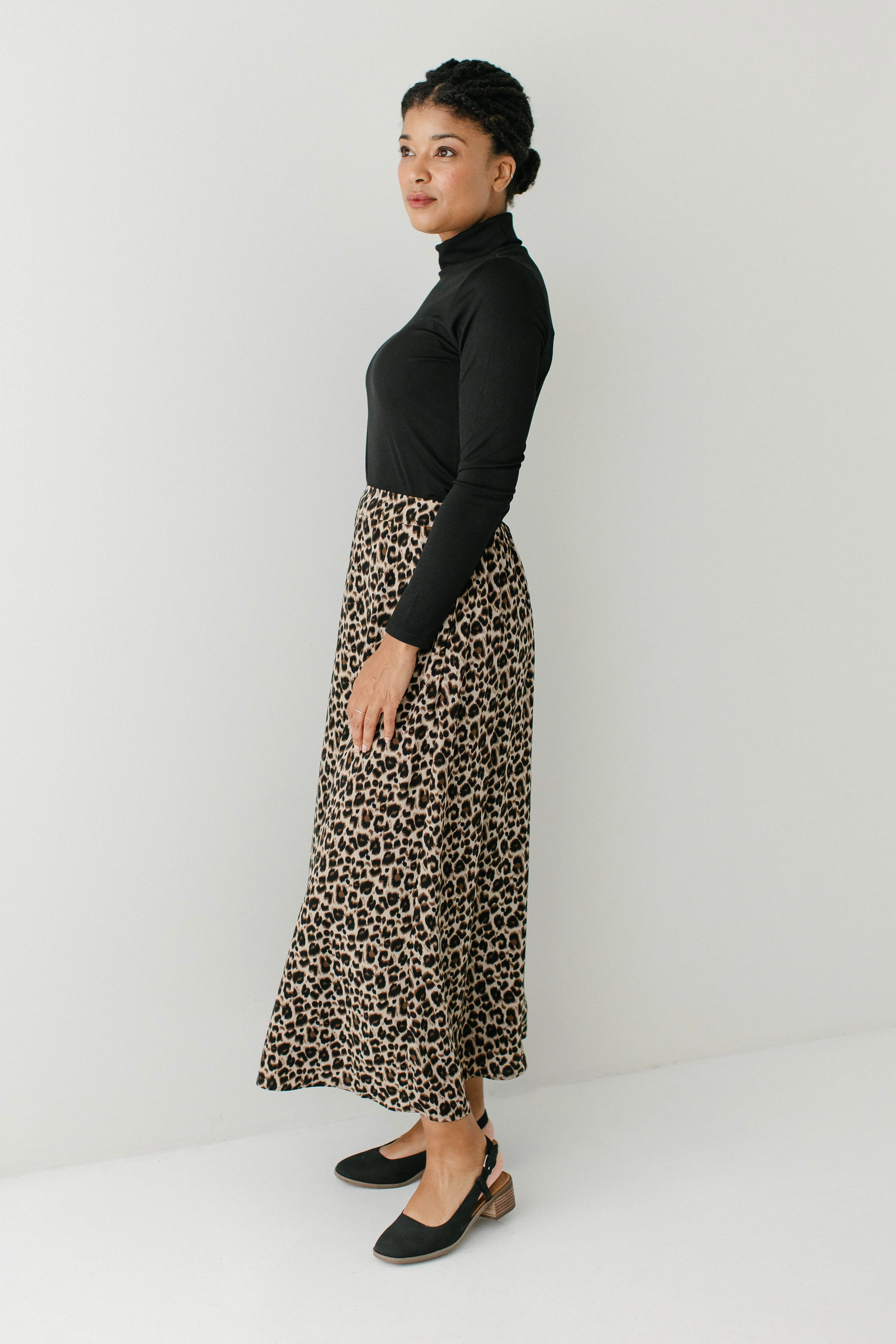 'Stella' Leopard Print Maxi Slip Skirt FINAL SALE - Image 2