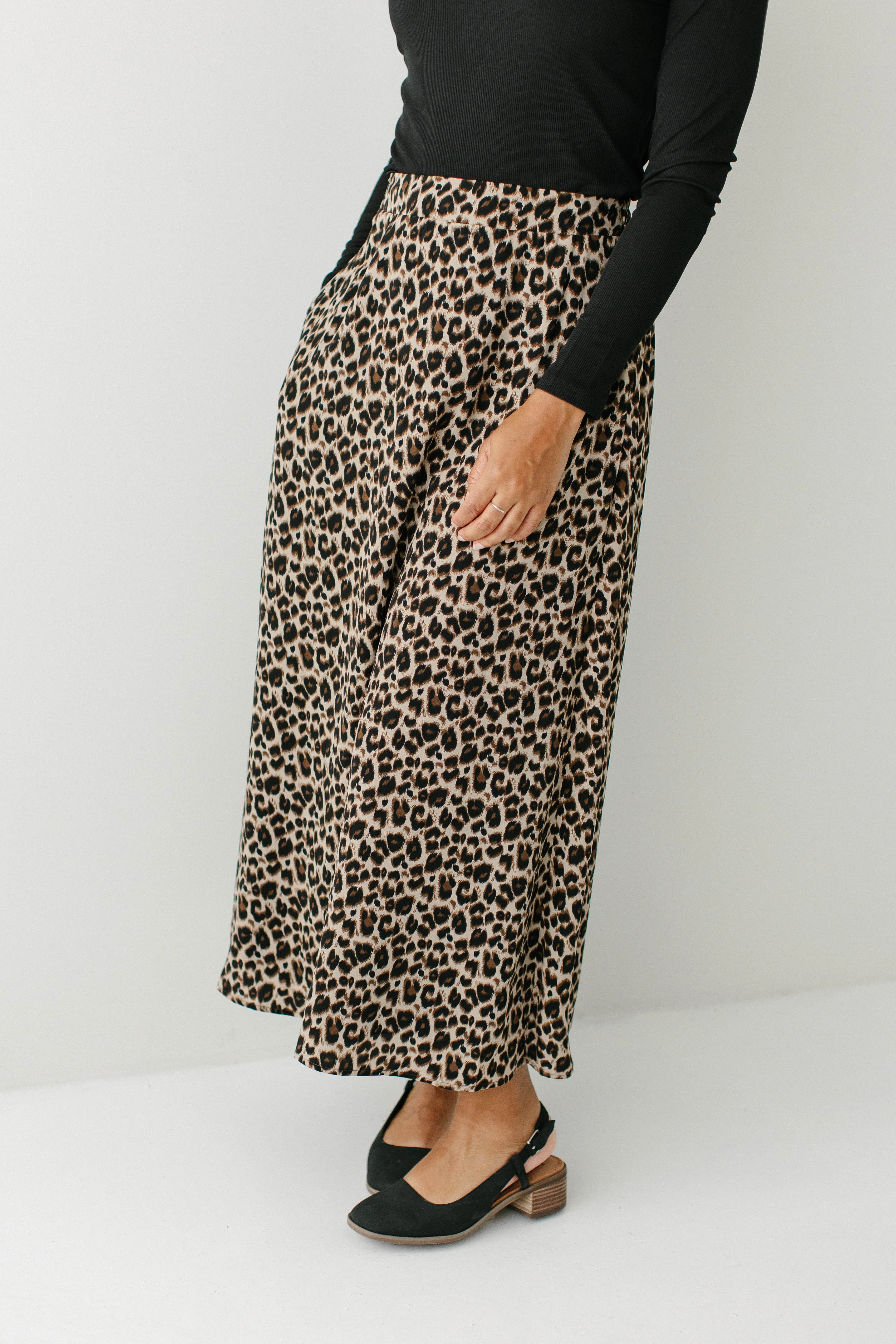 'Stella' Leopard Print Maxi Slip Skirt FINAL SALE - Image 4