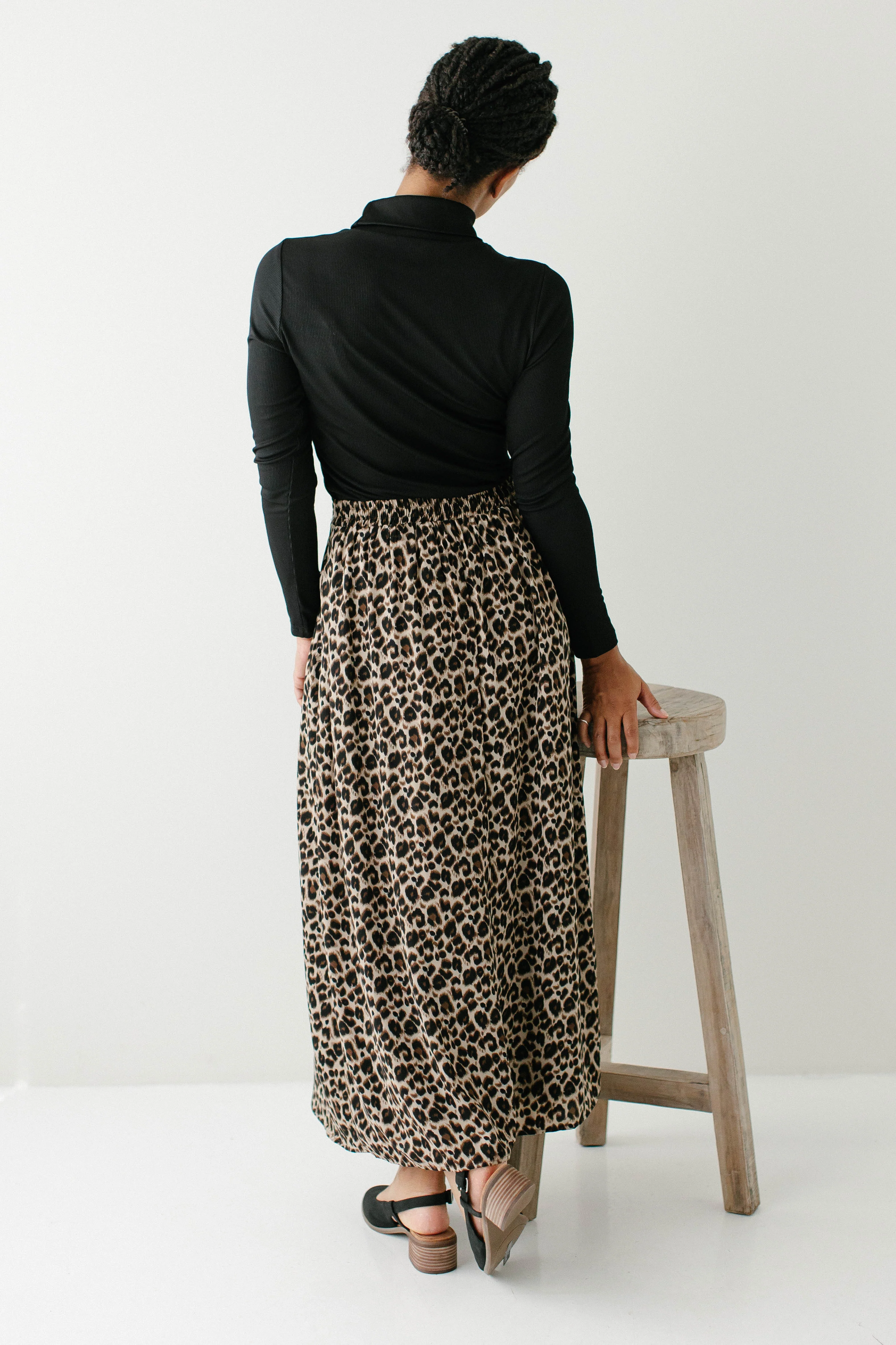 'Stella' Leopard Print Maxi Slip Skirt FINAL SALE - Image 5