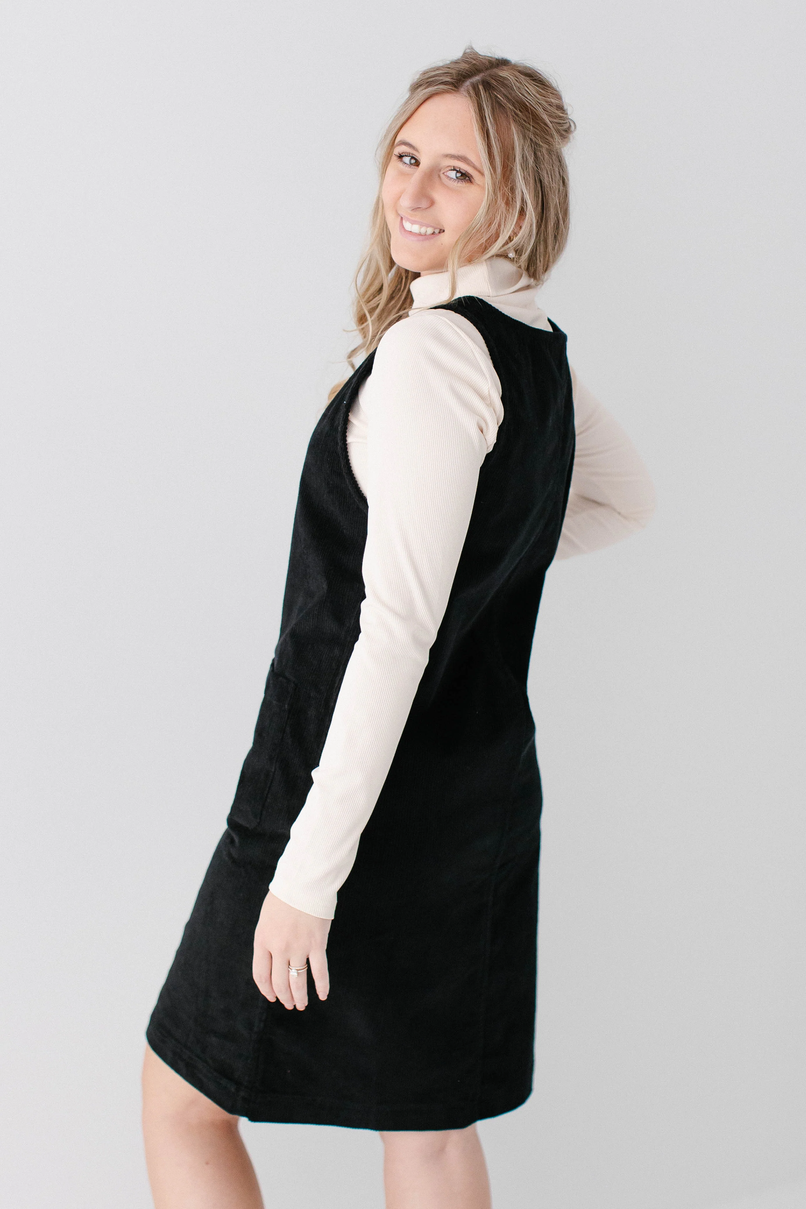 'Sybil' Knee Length Corduroy Jumper FINAL SALE - Image 6
