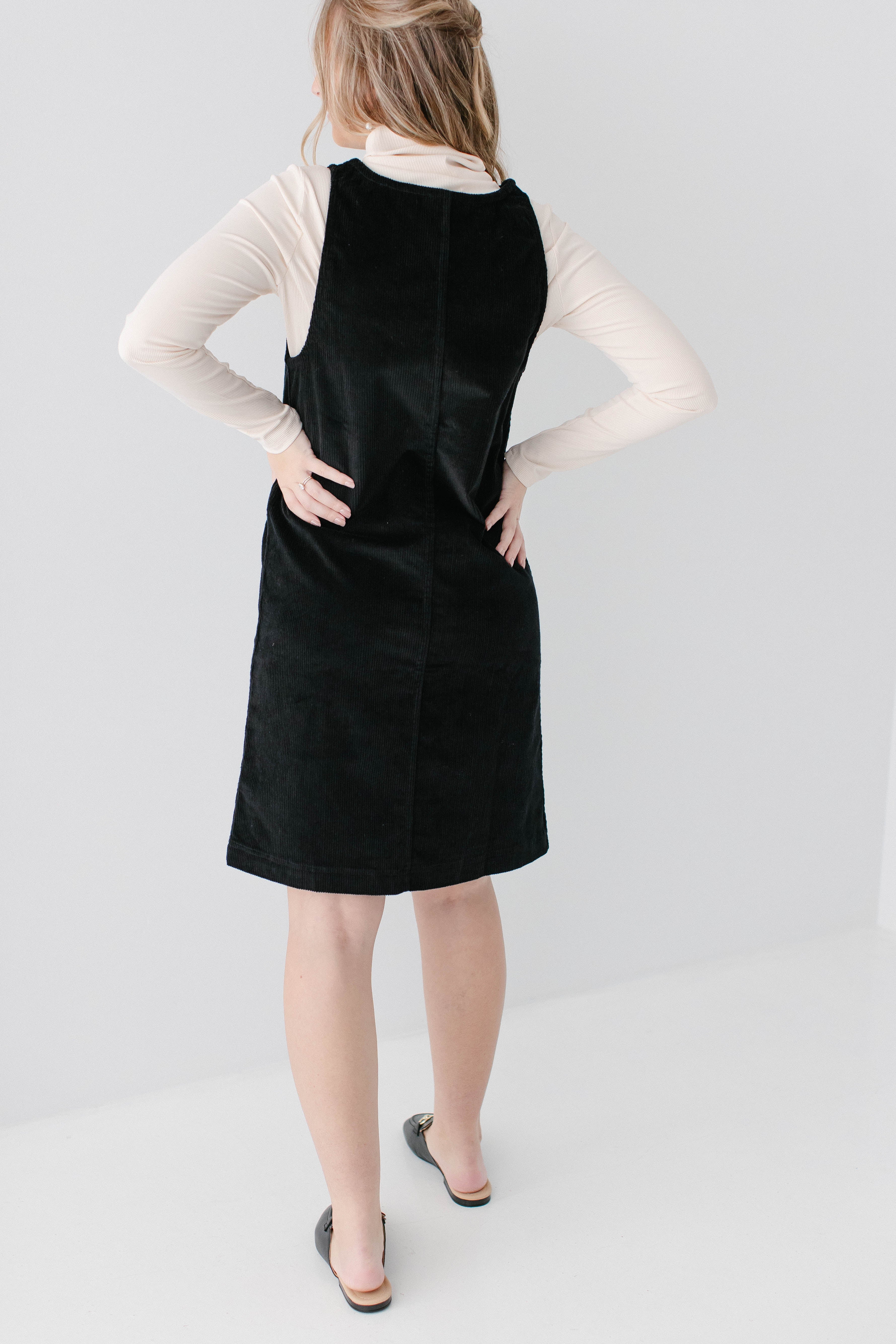 'Sybil' Knee Length Corduroy Jumper FINAL SALE - Image 7