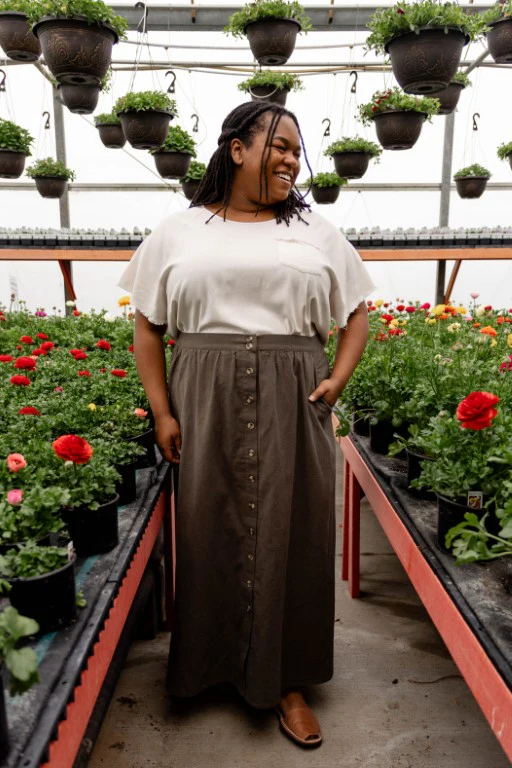 Tirzah Button Front Maxi Skirt - Image 4