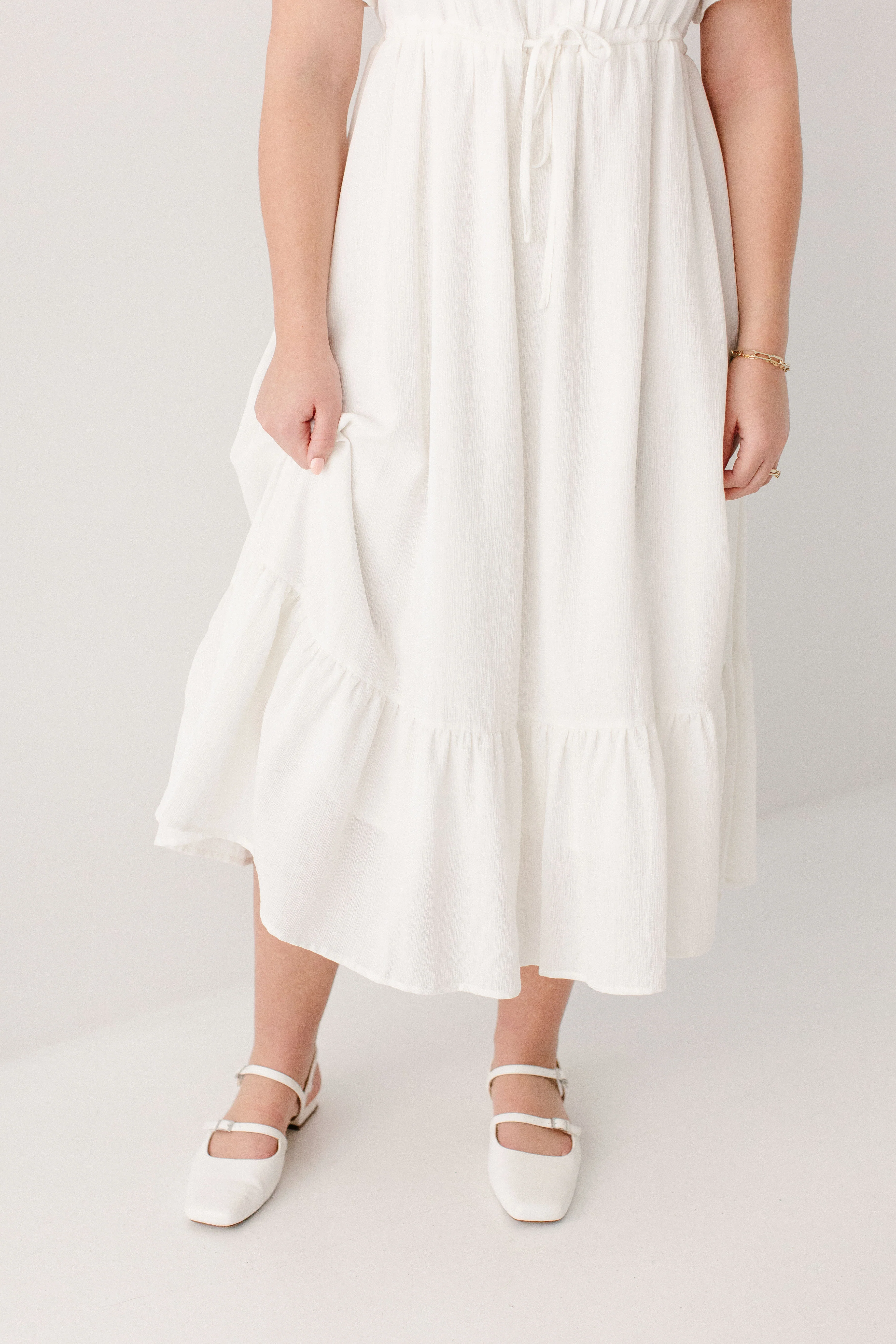 Trinity Pintuck Bodice Midi Dress - Image 4