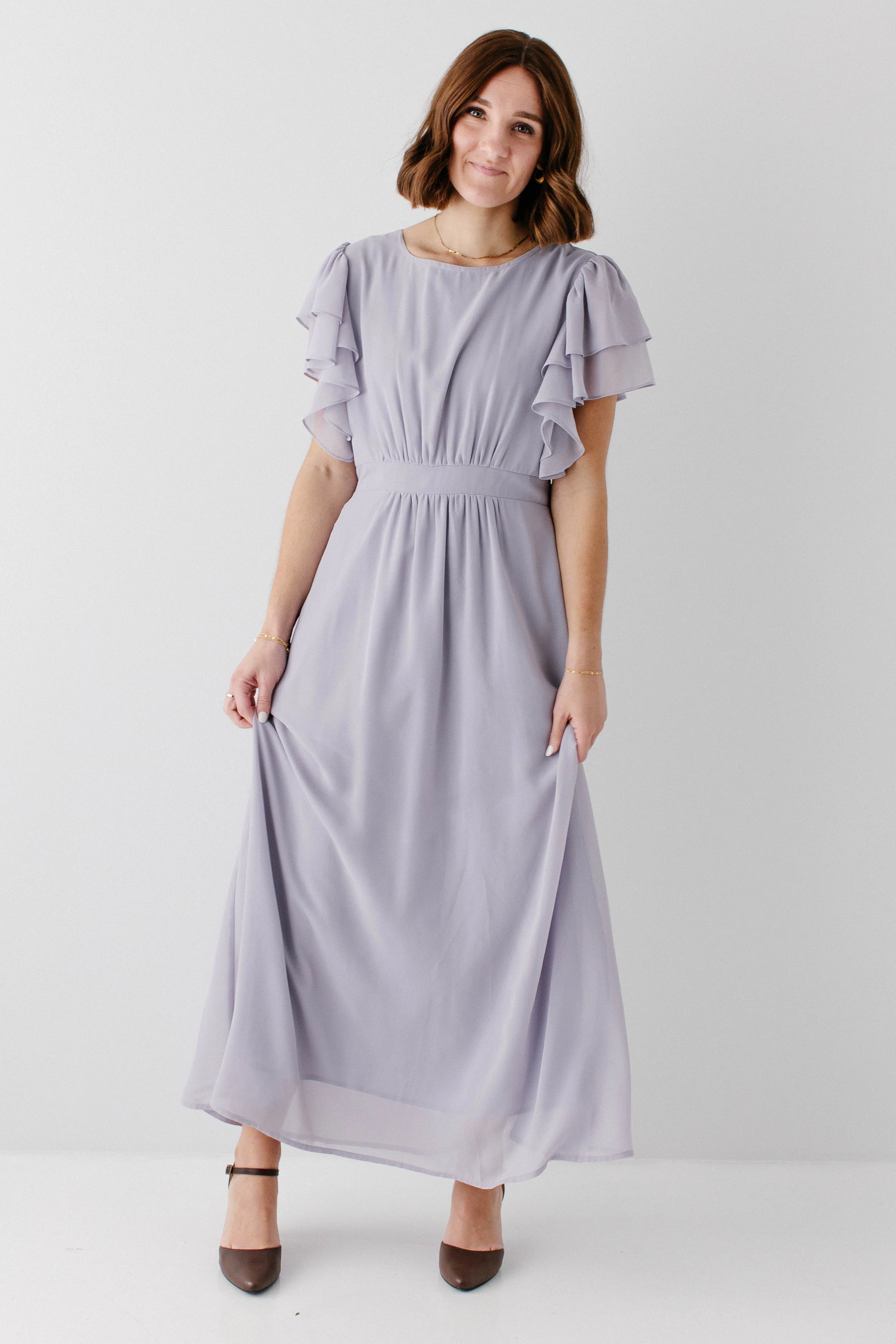 Valencia Flutter Sleeve Maxi Dress FINAL SALE - Image 4