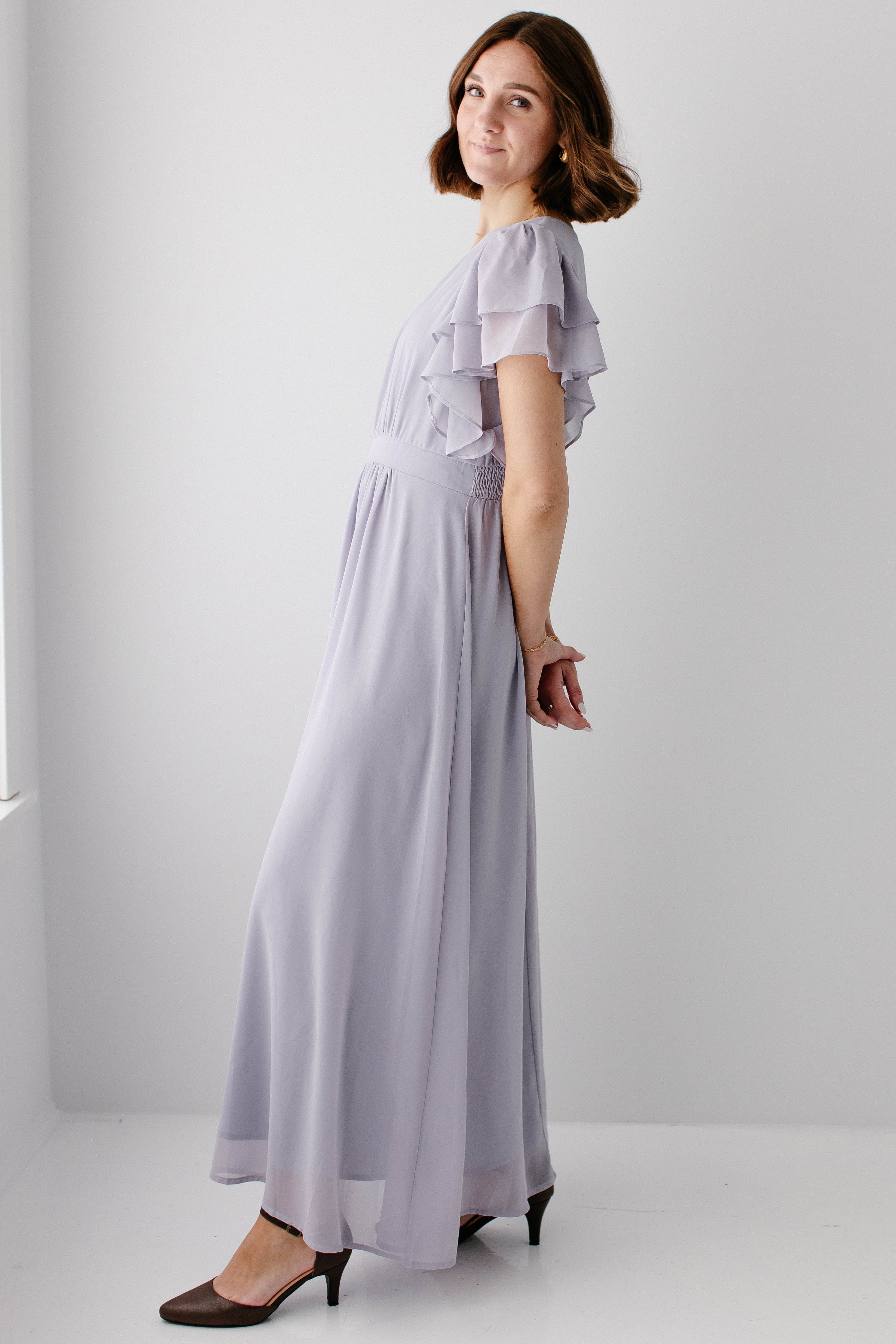 Valencia Flutter Sleeve Maxi Dress FINAL SALE - Image 6