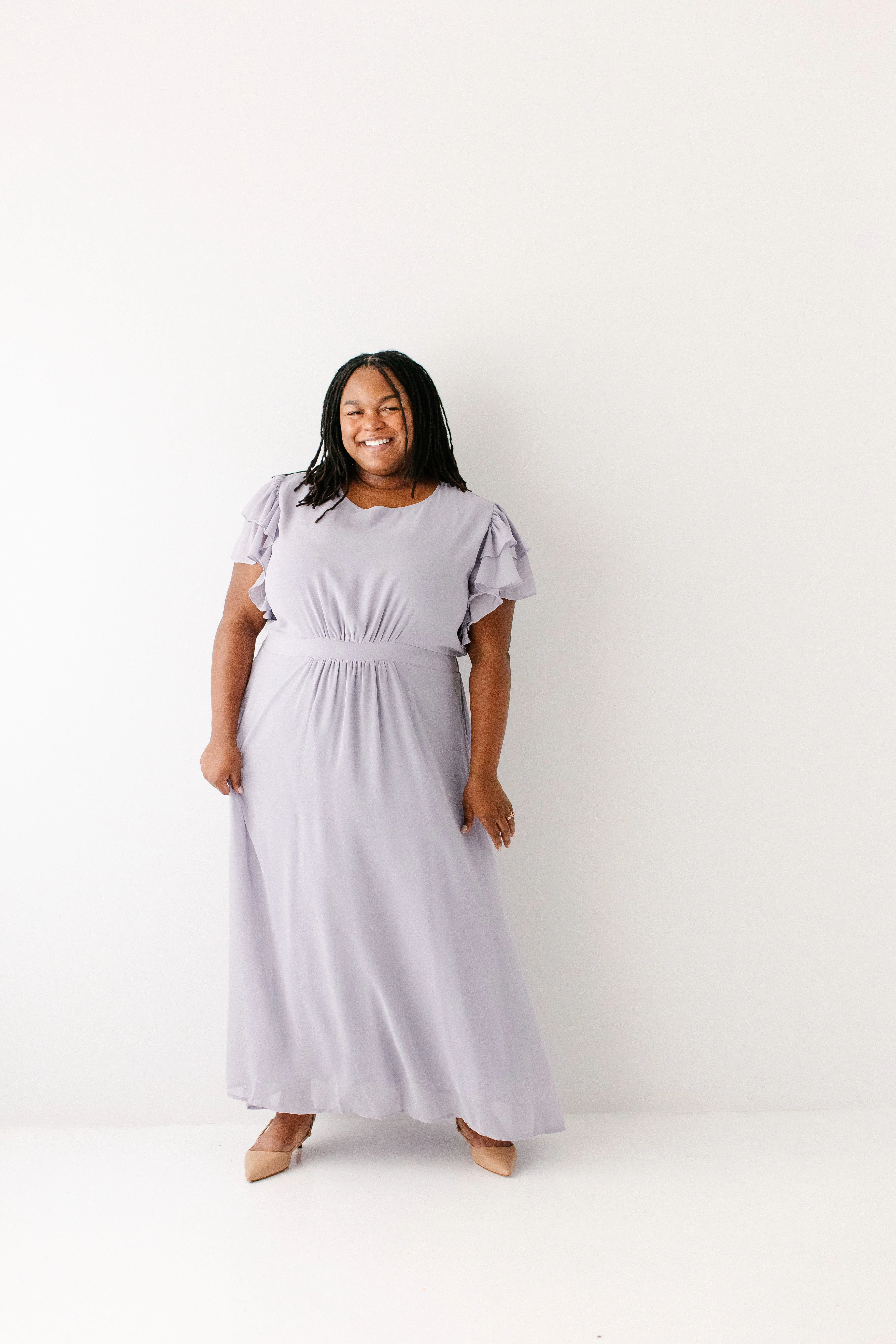 Valencia Flutter Sleeve Maxi Dress FINAL SALE - Image 9