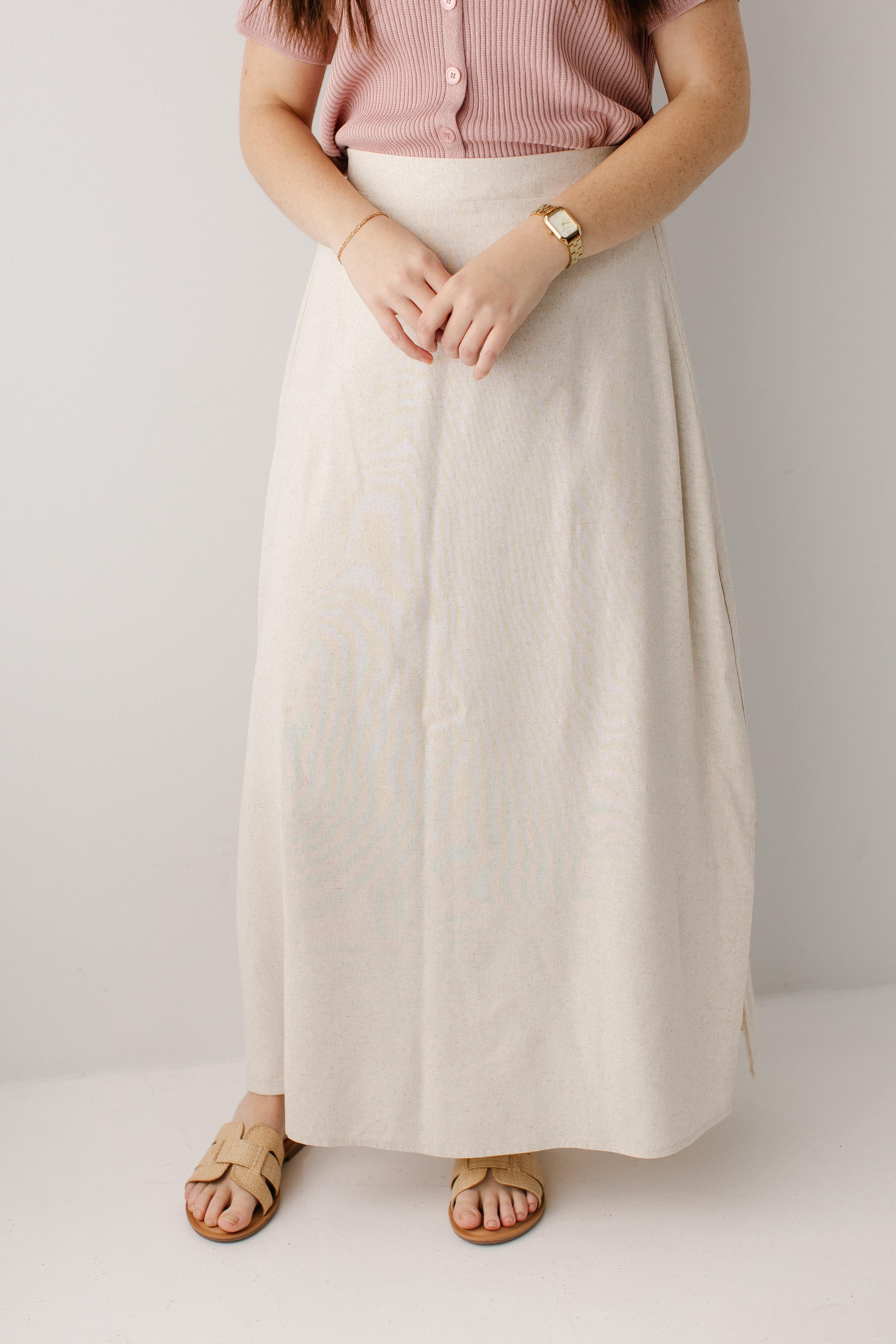 Vera Linen Blend Maxi Skirt