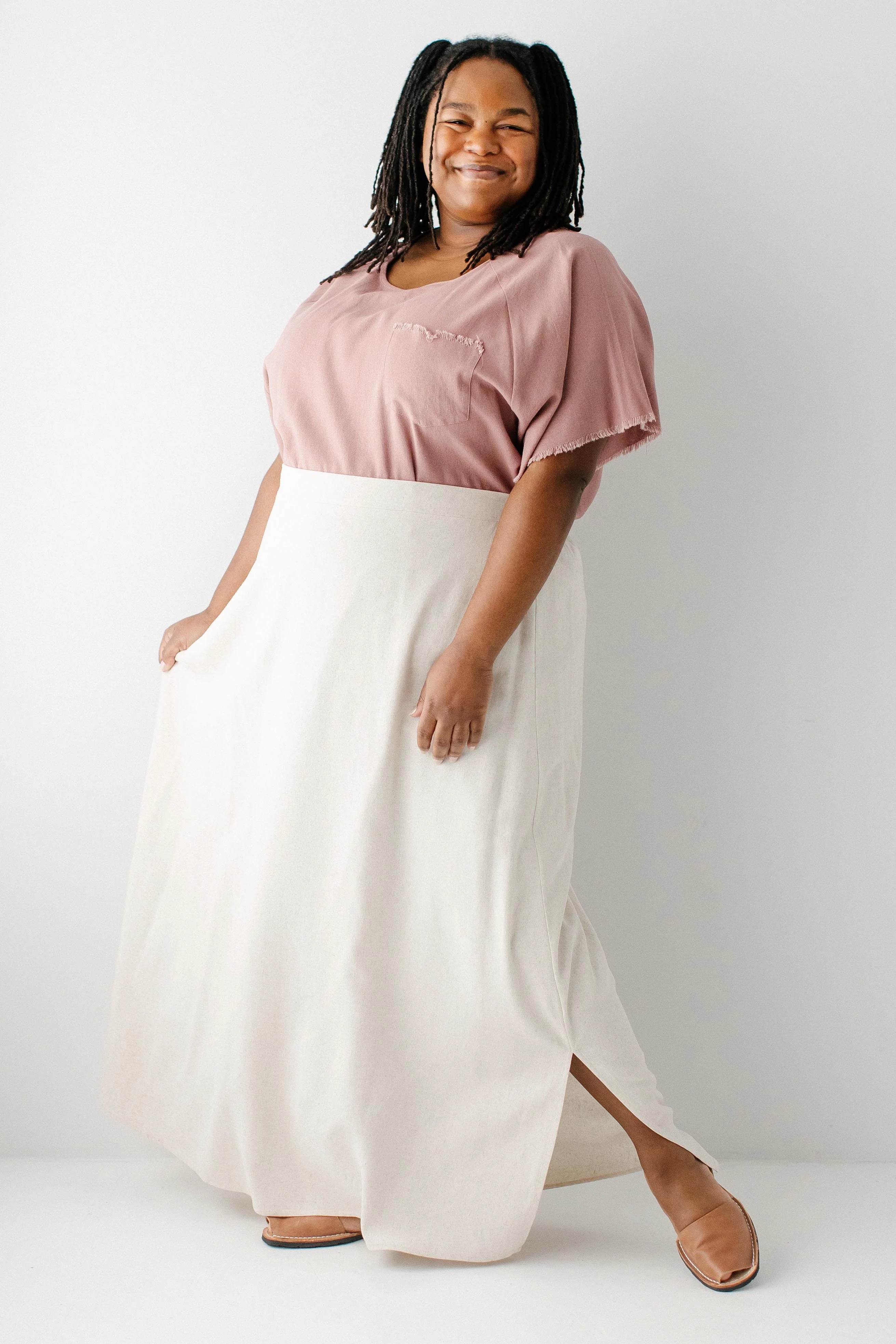 Vera Linen Blend Maxi Skirt - Image 2
